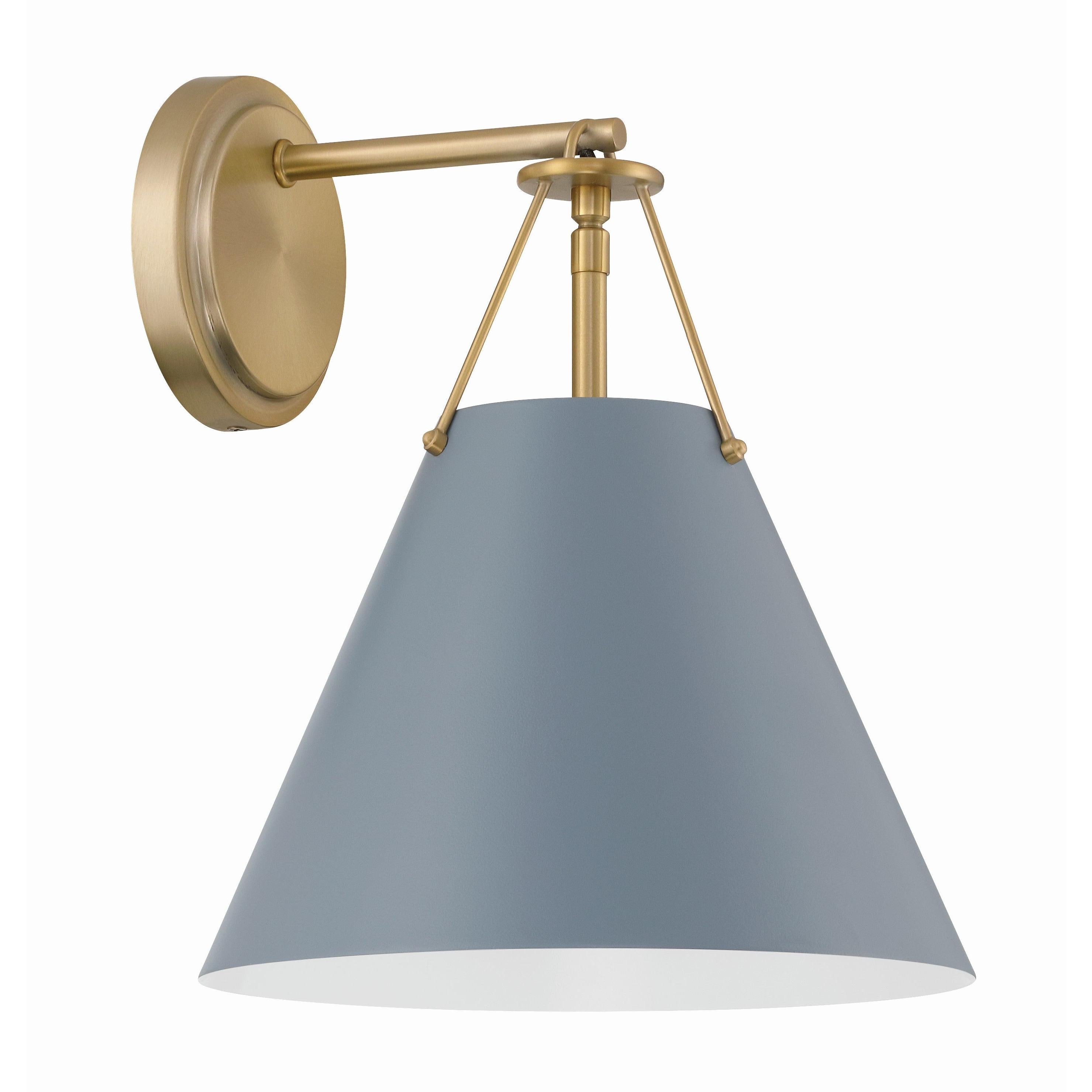 Crystorama Xavier XAV-B8311-VG-BL – 10 Inch – 1 Light – Sconce – Vibrant Gold – Damp Rated