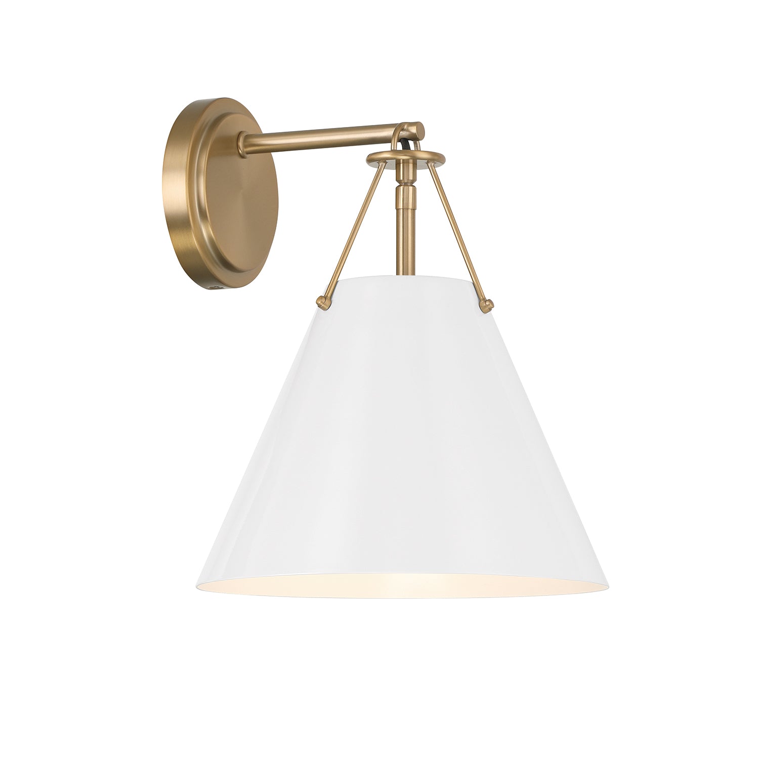 Crystorama Xavier XAV-B8311-VG-WH – 10 Inch – 1 Light – Sconce – Vibrant Gold – Damp Rated