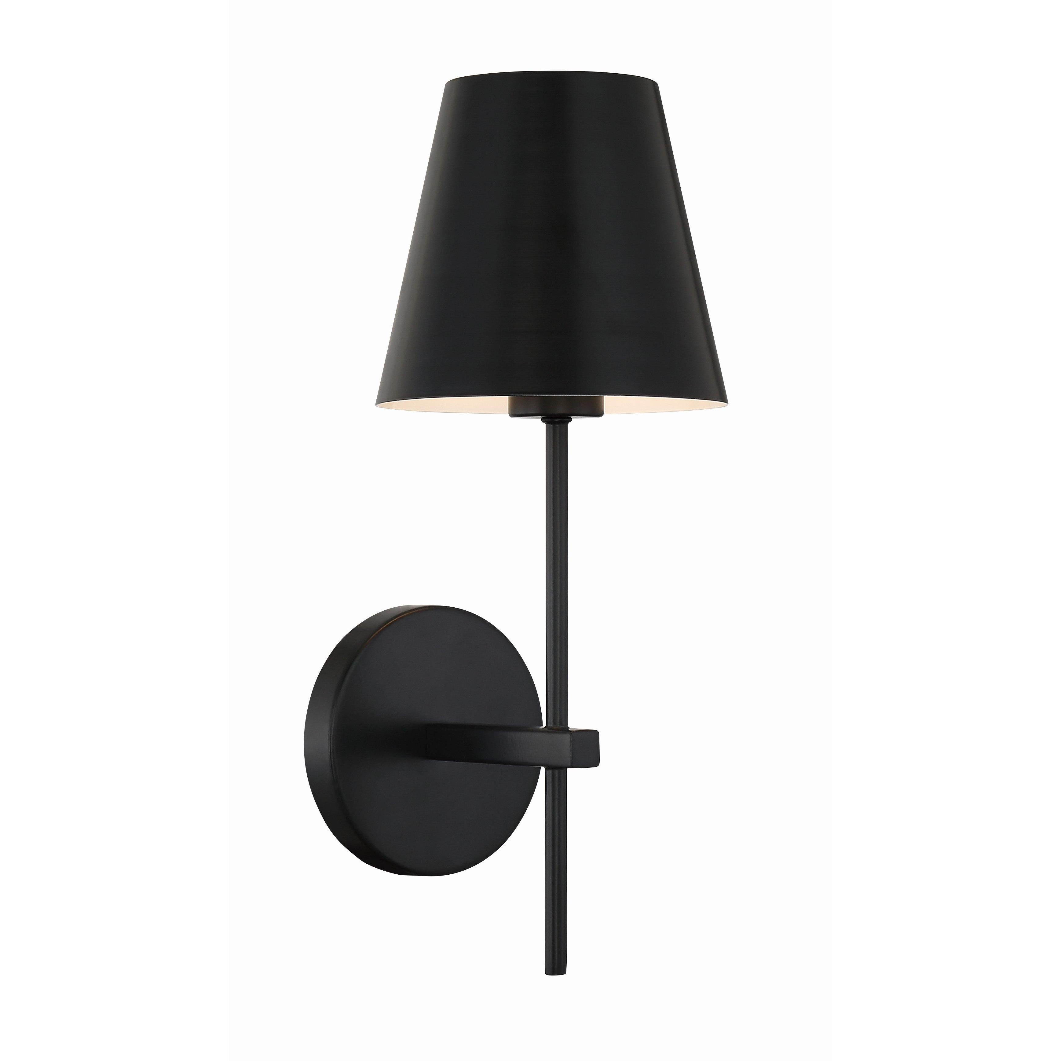 Crystorama Xavier XAV-B8321-MK – 6 Inch – 1 Light – Sconce – Matte Black – Damp Rated
