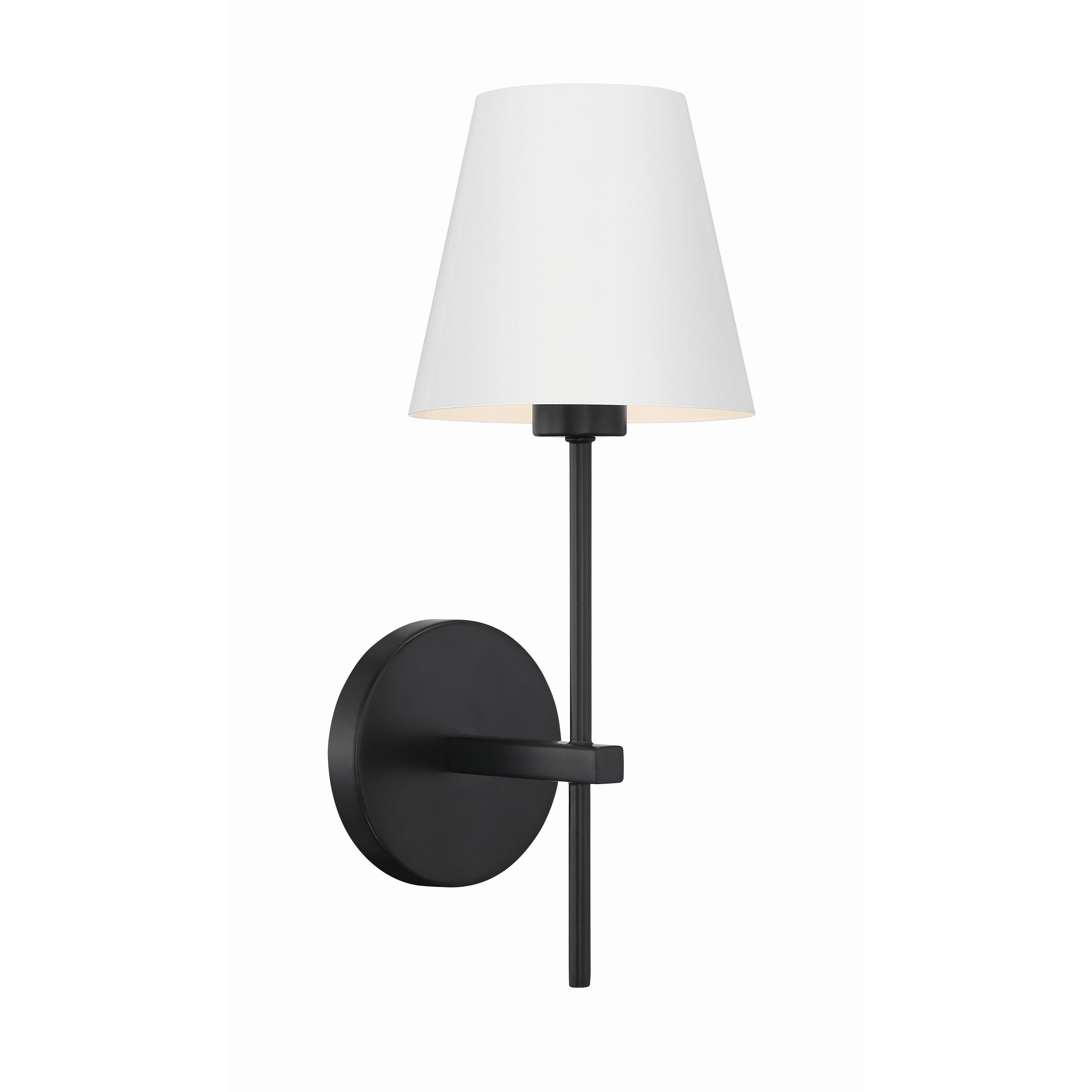 Crystorama Xavier XAV-B8321-MK – 6 Inch – 1 Light – Sconce – Matte Black – Damp Rated