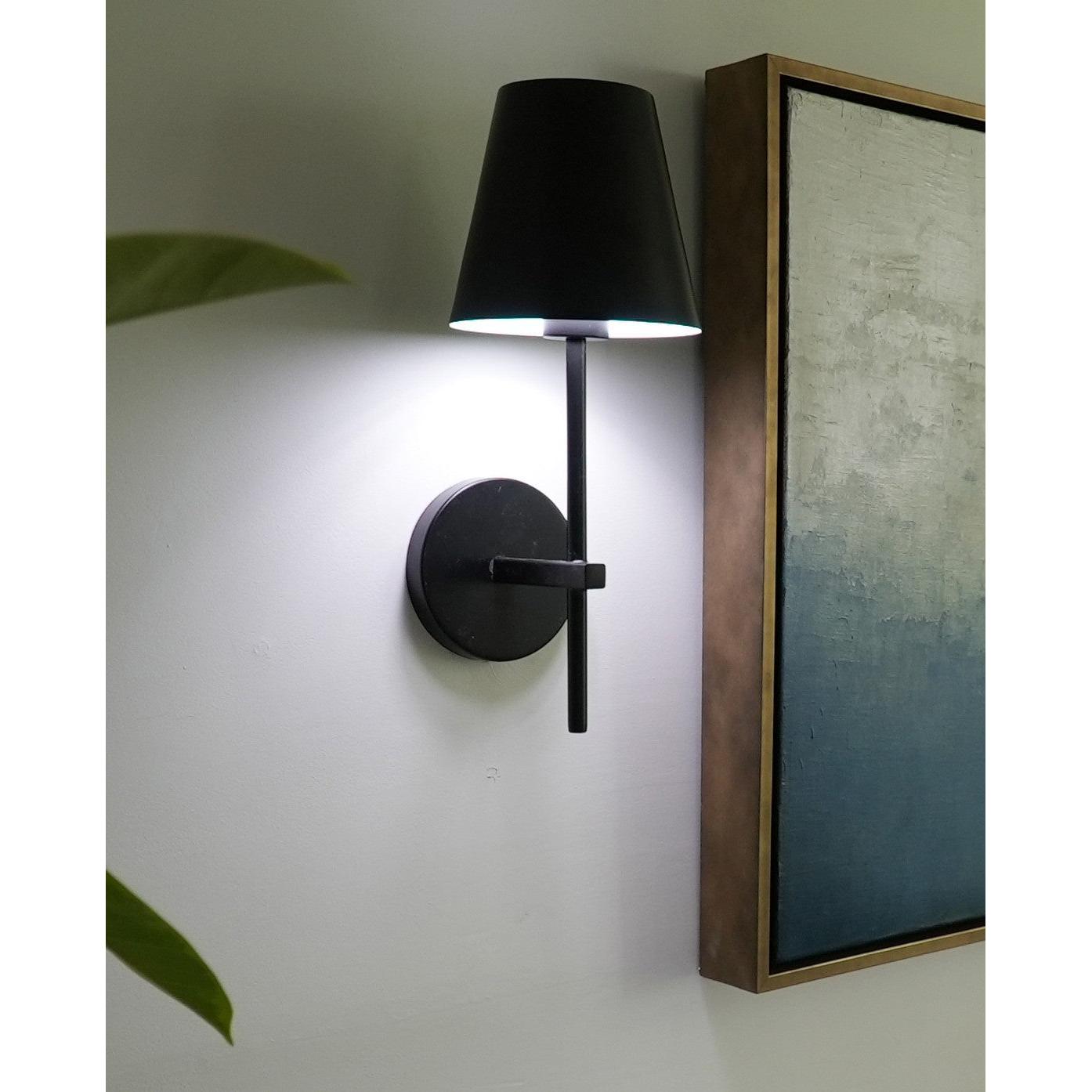 Crystorama Xavier XAV-B8321-MK – 6 Inch – 1 Light – Sconce – Matte Black – Damp Rated