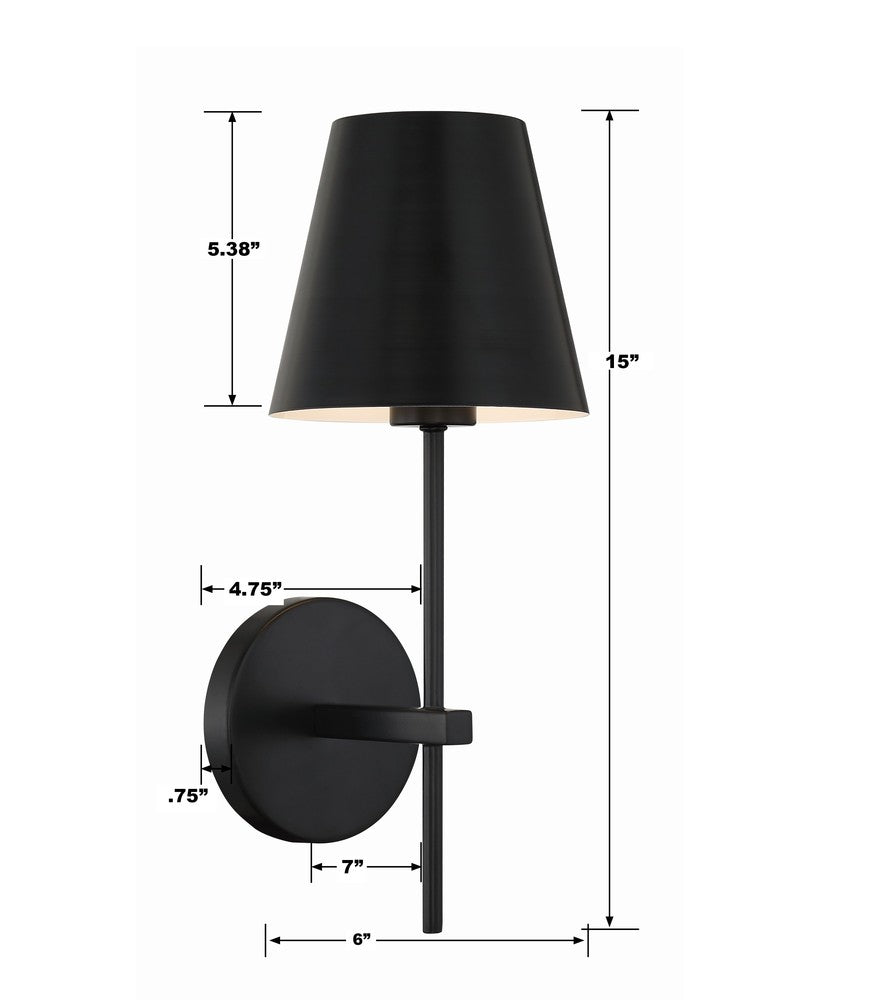 Crystorama XAVIER XAV-B8321-MK Sconce Modern - Matte Black