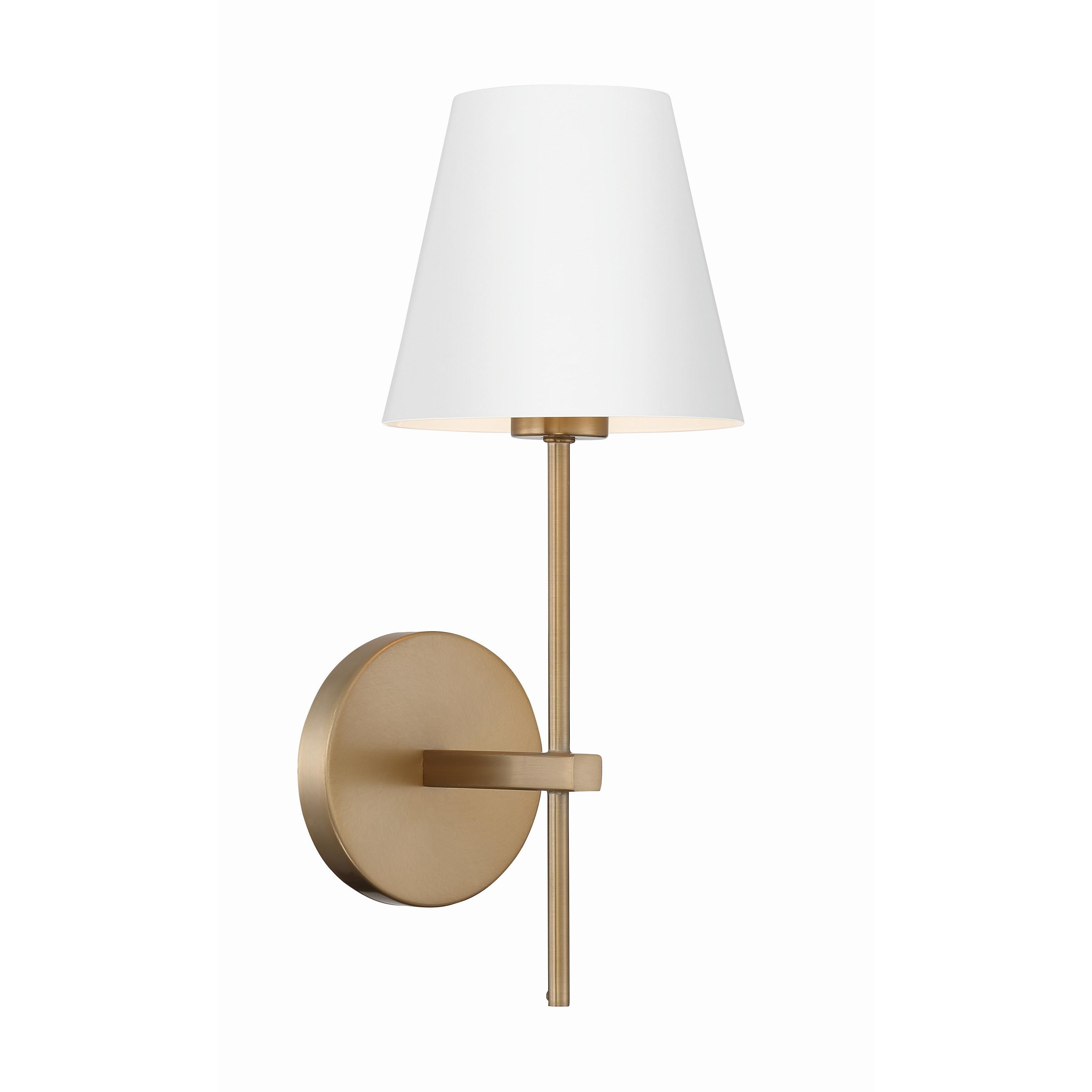 Crystorama Xavier XAV-B8321-VG – 6 Inch – 1 Light – Sconce – Vibrant Gold – Damp Rated