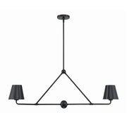 Crystorama Xavier XAV-B9302-MK – 42 Inch – 2 Light – Chandelier – Matte Black – Damp Rated