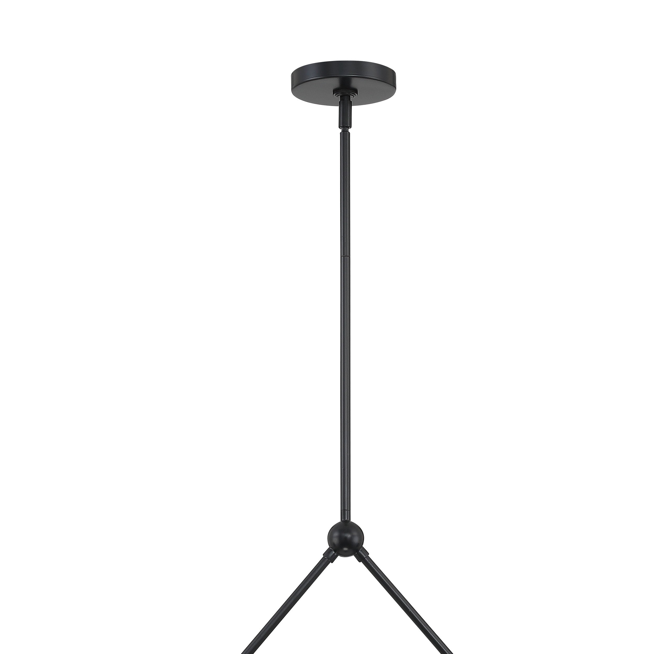 Crystorama Xavier XAV-B9302-MK – 42 Inch – 2 Light – Chandelier – Matte Black – Damp Rated