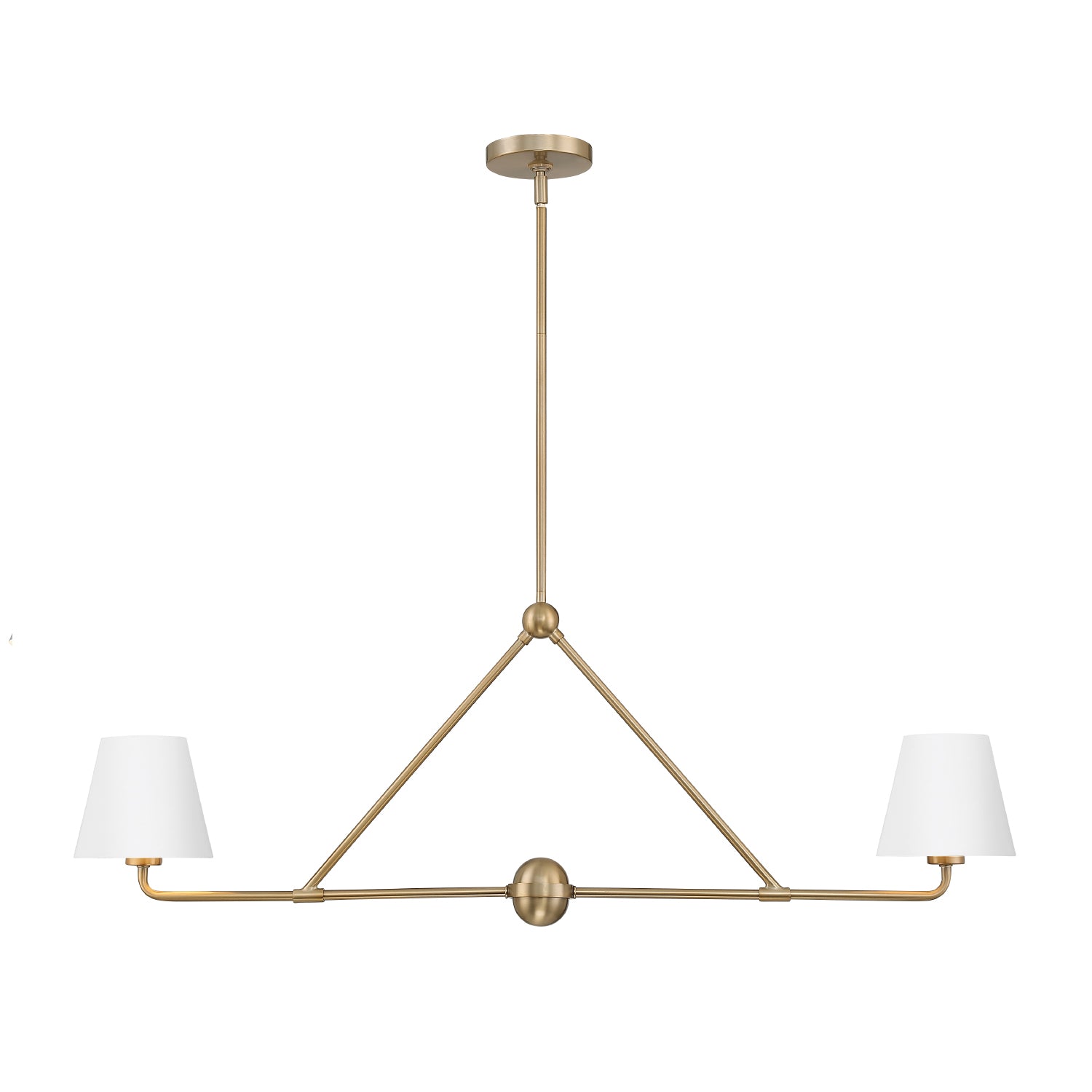 Crystorama Xavier XAV-B9302-VG-WH – 42 Inch – 2 Light – Chandelier – Vibrant Gold – Damp Rated