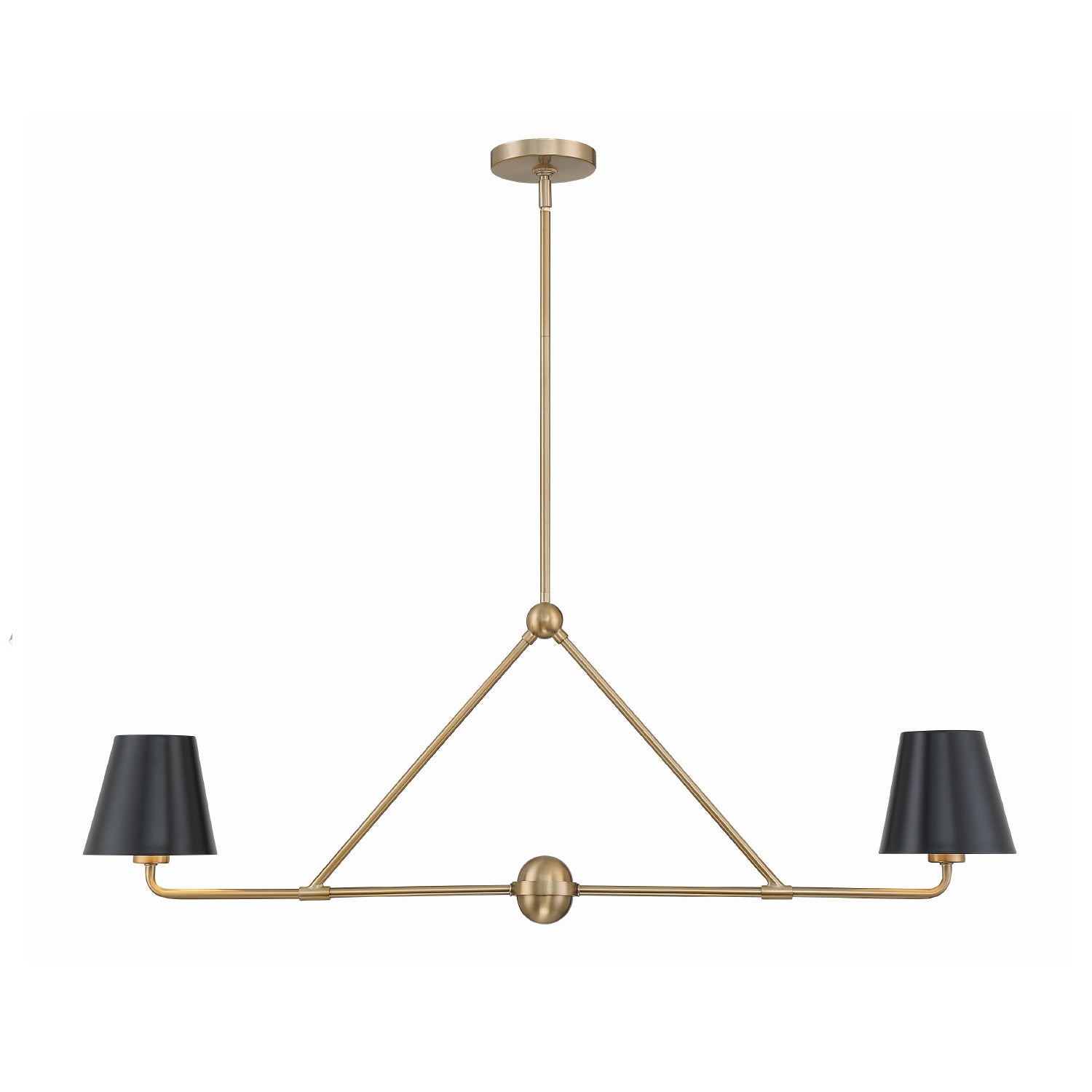 Crystorama Xavier XAV-B9302-VG – 42 Inch – 2 Light – Chandelier – Vibrant Gold – Damp Rated