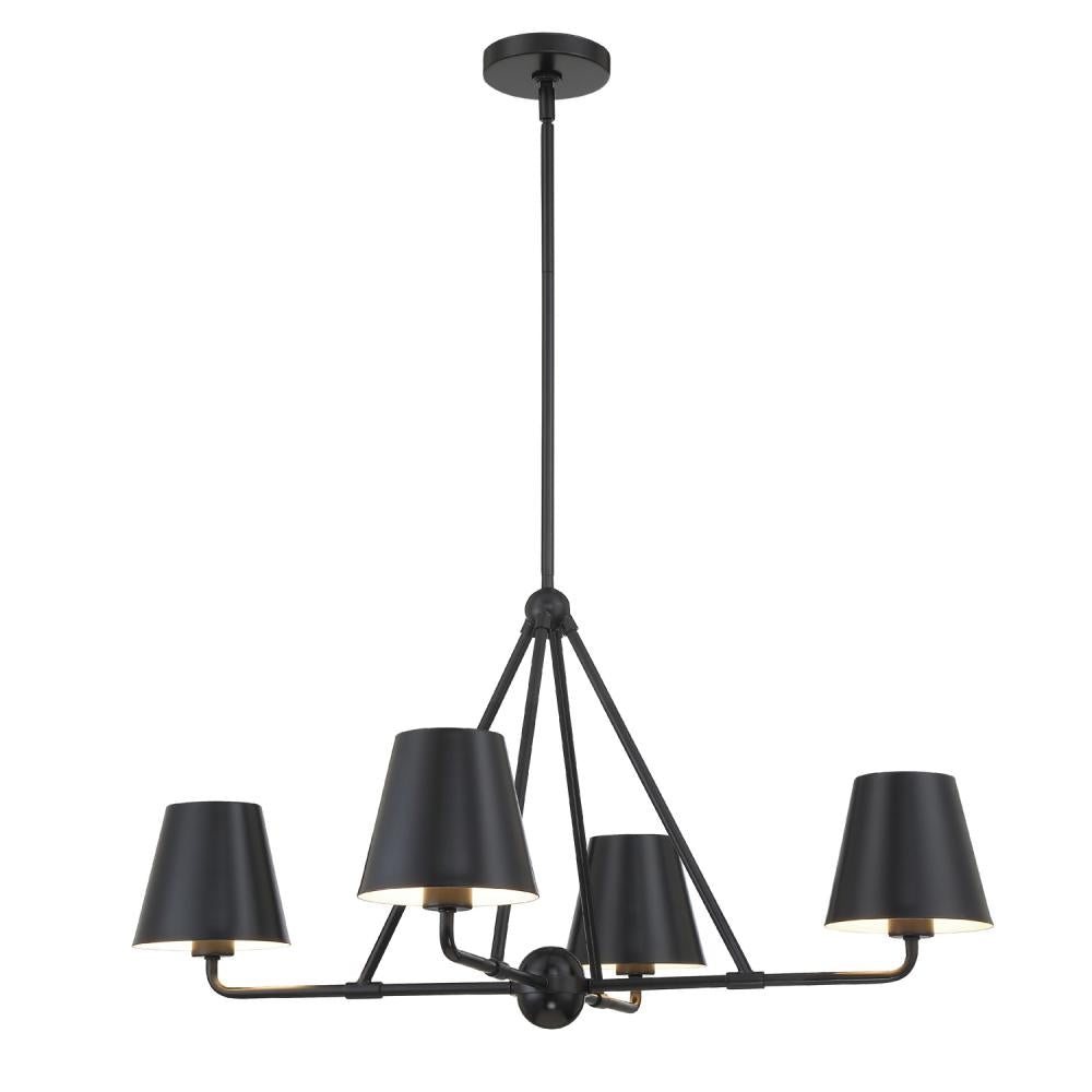 Crystorama XAVIER XAV-B9304-MK Chandelier Modern - Matte Black