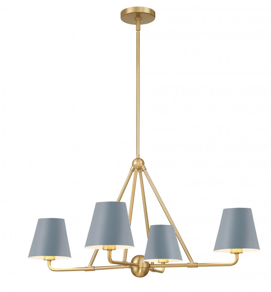 Crystorama XAVIER XAV-B9304-VG-BL Chandelier Modern - Vibrant Gold