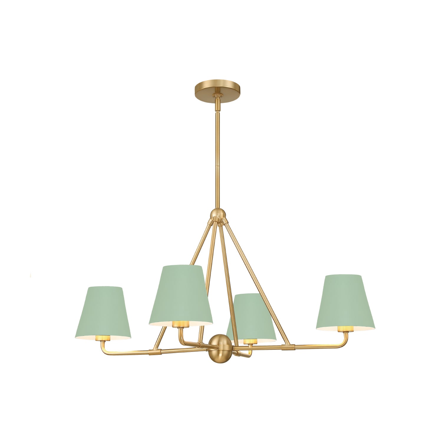 Crystorama Xavier XAV-B9304-VG-GR – 31.75 Inch – 4 Light – Chandelier – Vibrant Gold – Damp Rated