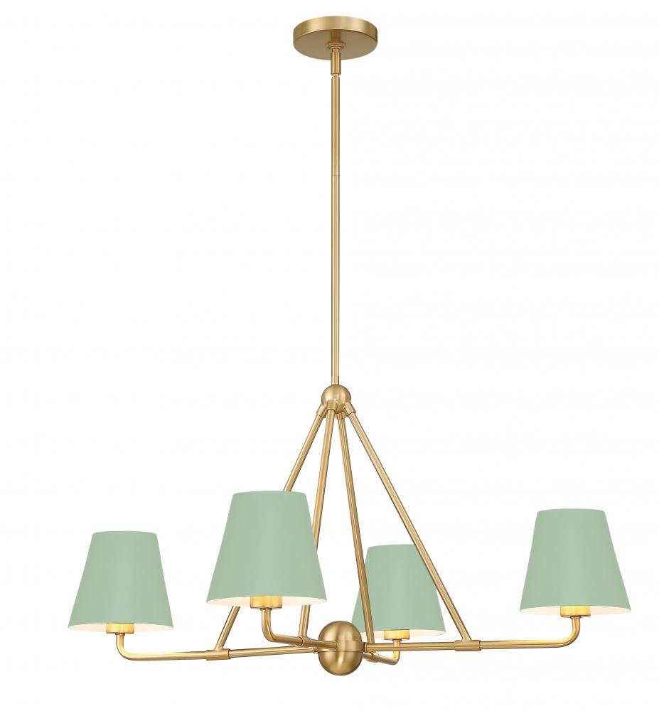 Crystorama XAVIER XAV-B9304-VG-GR Chandelier Modern - Vibrant Gold