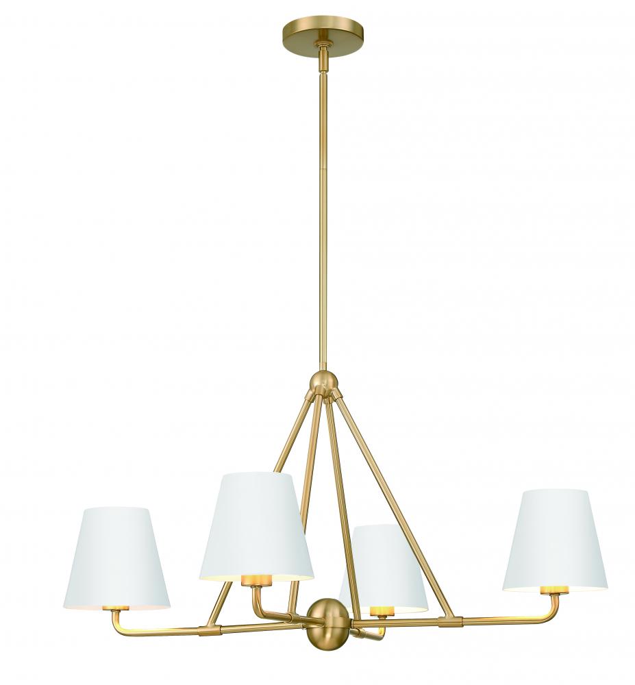 Crystorama XAVIER XAV-B9304-VG-WH Chandelier Modern - Vibrant Gold