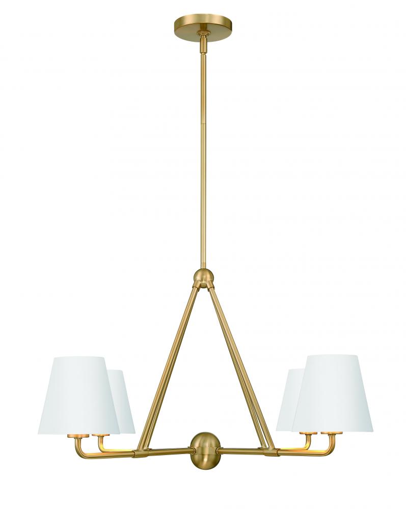 Crystorama XAVIER XAV-B9304-VG-WH Chandelier Modern - Vibrant Gold