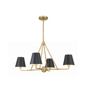 Crystorama Xavier XAV-B9304-VG – 31.75 Inch – 4 Light – Chandelier – Vibrant Gold – Damp Rated