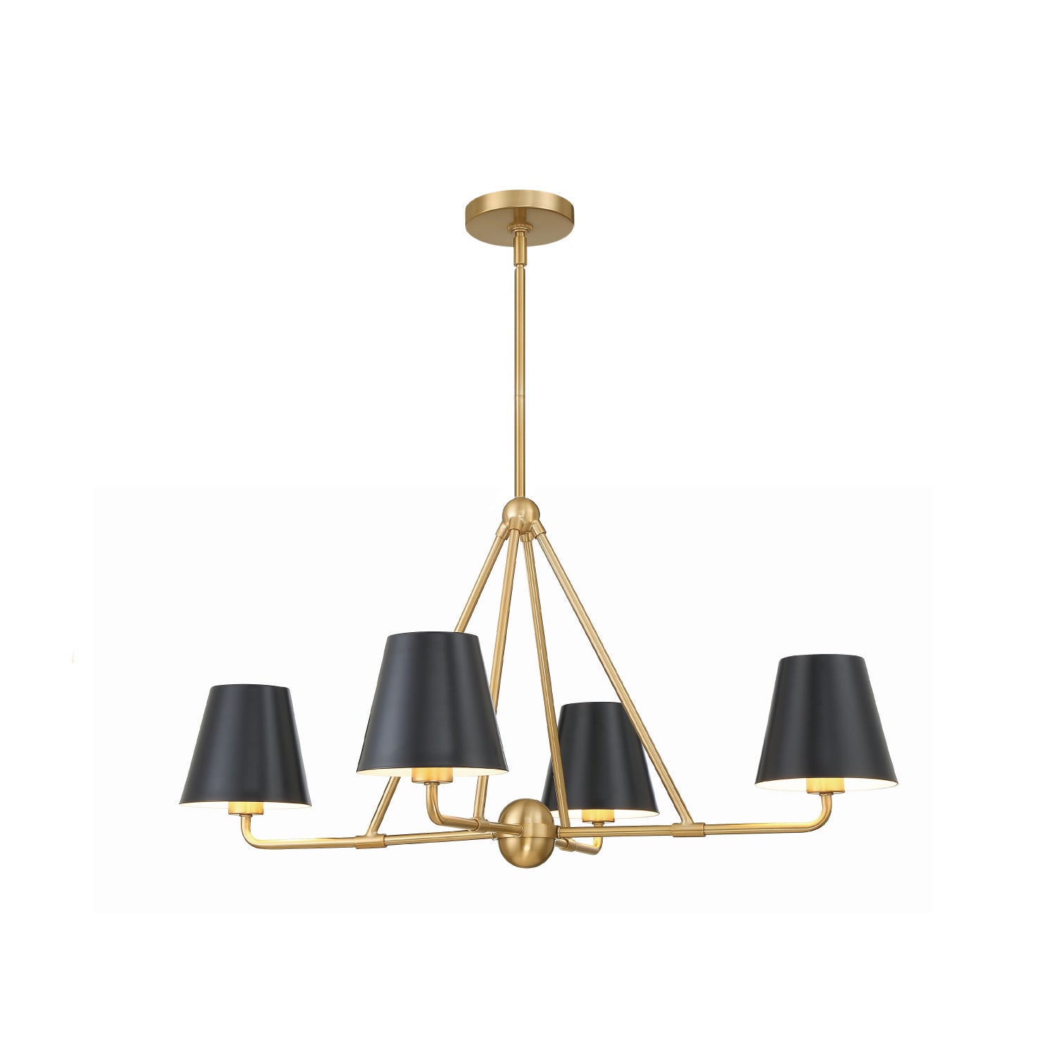 Crystorama Xavier XAV-B9304-VG – 31.75 Inch – 4 Light – Chandelier – Vibrant Gold – Damp Rated