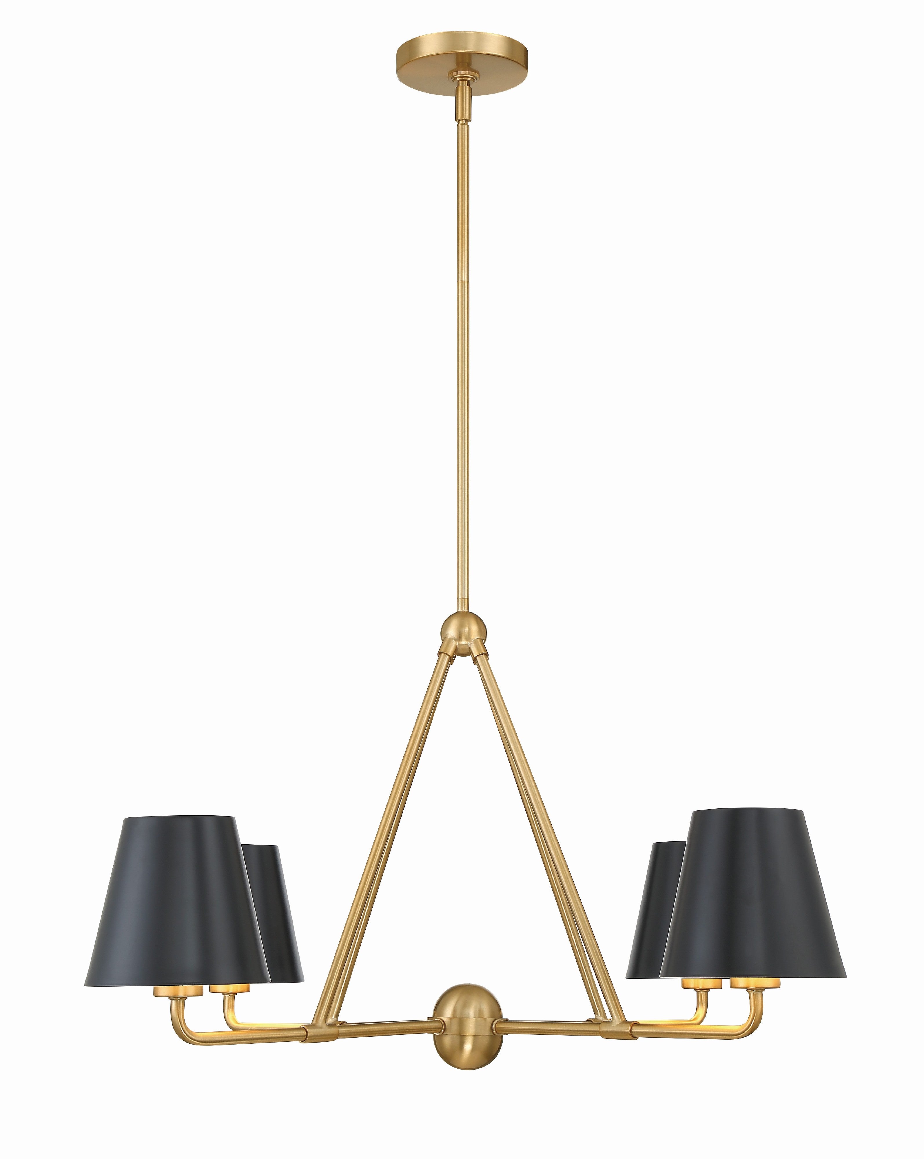 Crystorama Xavier XAV-B9304-VG – 31.75 Inch – 4 Light – Chandelier – Vibrant Gold – Damp Rated