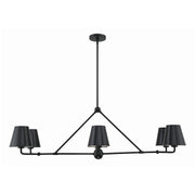Crystorama Xavier XAV-B9306-MK – 46 Inch – 6 Light – Chandelier – Matte Black – Damp Rated