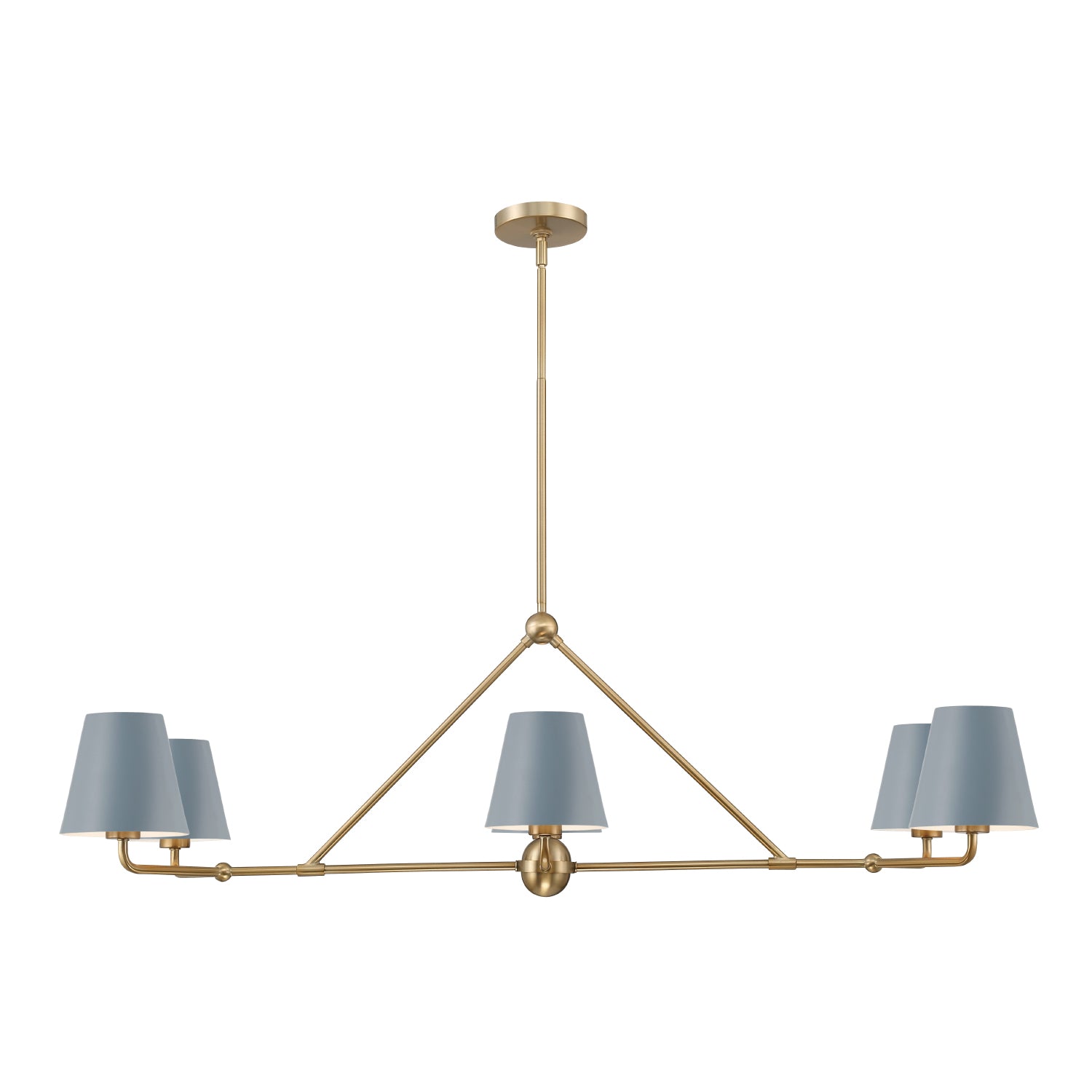 Crystorama Xavier XAV-B9306-VG-BL – 46 Inch – 6 Light – Chandelier – Vibrant Gold – Damp Rated
