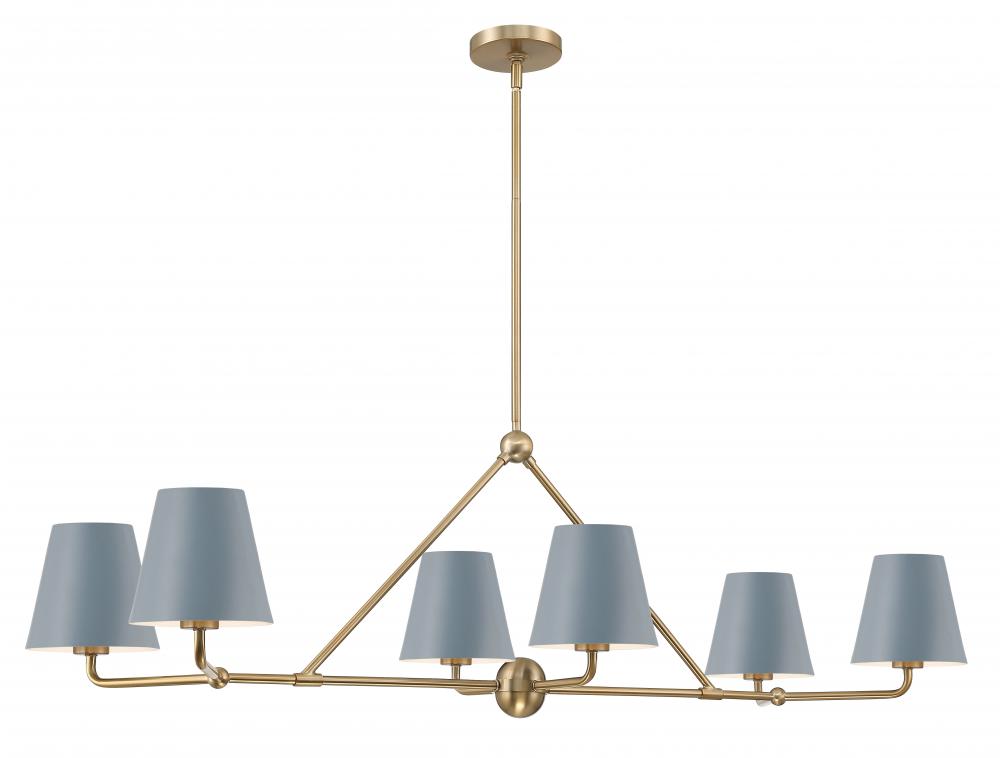 Crystorama XAVIER XAV-B9306-VG-BL Chandelier Modern - Vibrant Gold