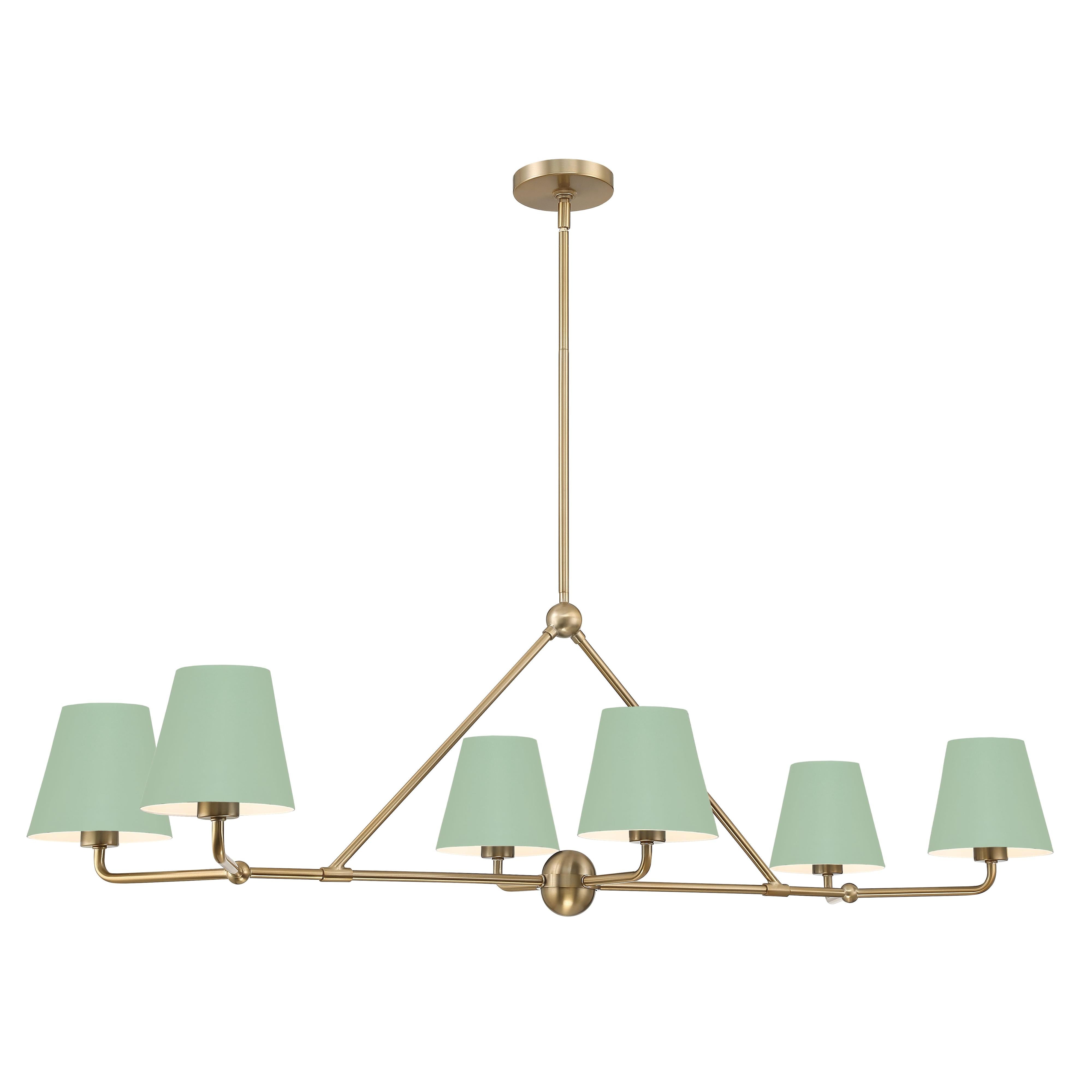 Crystorama Xavier XAV-B9306-VG-GR – 46 Inch – 6 Light – Chandelier – Vibrant Gold – Damp Rated