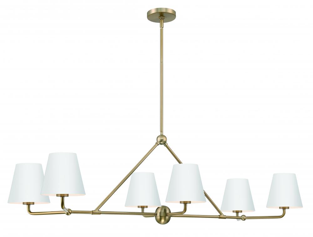 Crystorama XAVIER XAV-B9306-VG-WH Chandelier Modern - Vibrant Gold