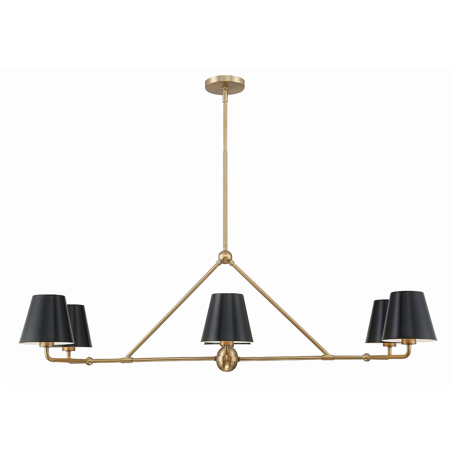 Crystorama Xavier XAV-B9306-VG – 46 Inch – 6 Light – Chandelier – Vibrant Gold – Damp Rated