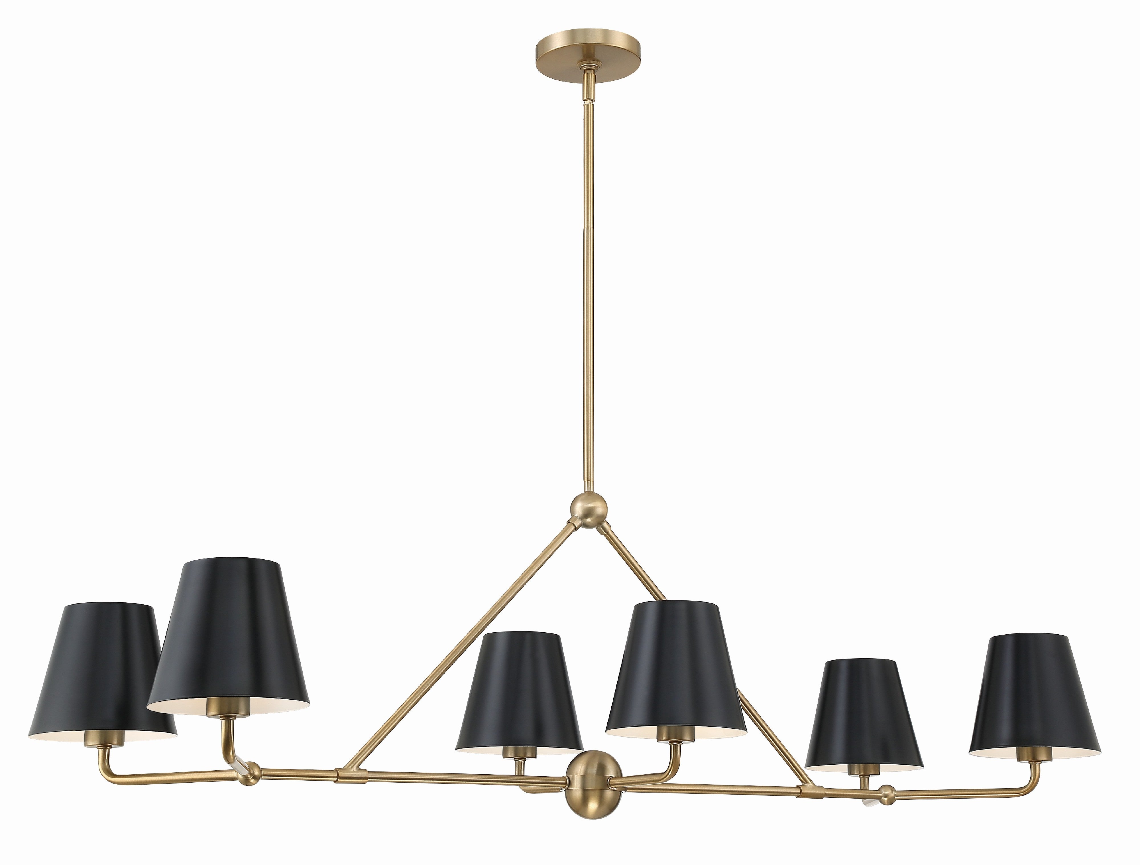 Crystorama Xavier XAV-B9306-VG – 46 Inch – 6 Light – Chandelier – Vibrant Gold – Damp Rated