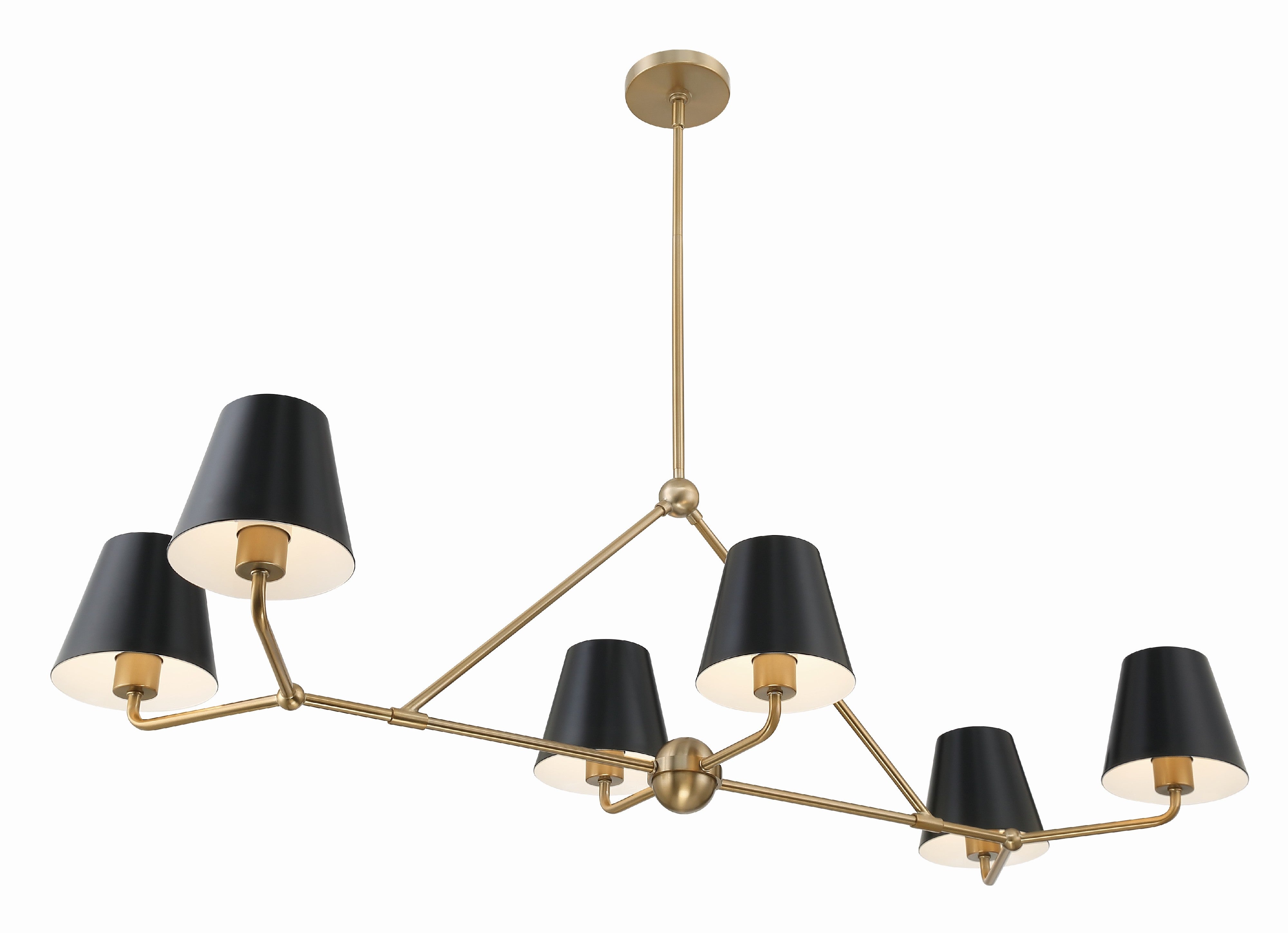 Crystorama Xavier XAV-B9306-VG – 46 Inch – 6 Light – Chandelier – Vibrant Gold – Damp Rated