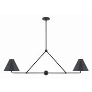 Crystorama Xavier XAV-B9307-MK – 54 Inch – 4 Light – Chandelier – Matte Black – Damp Rated