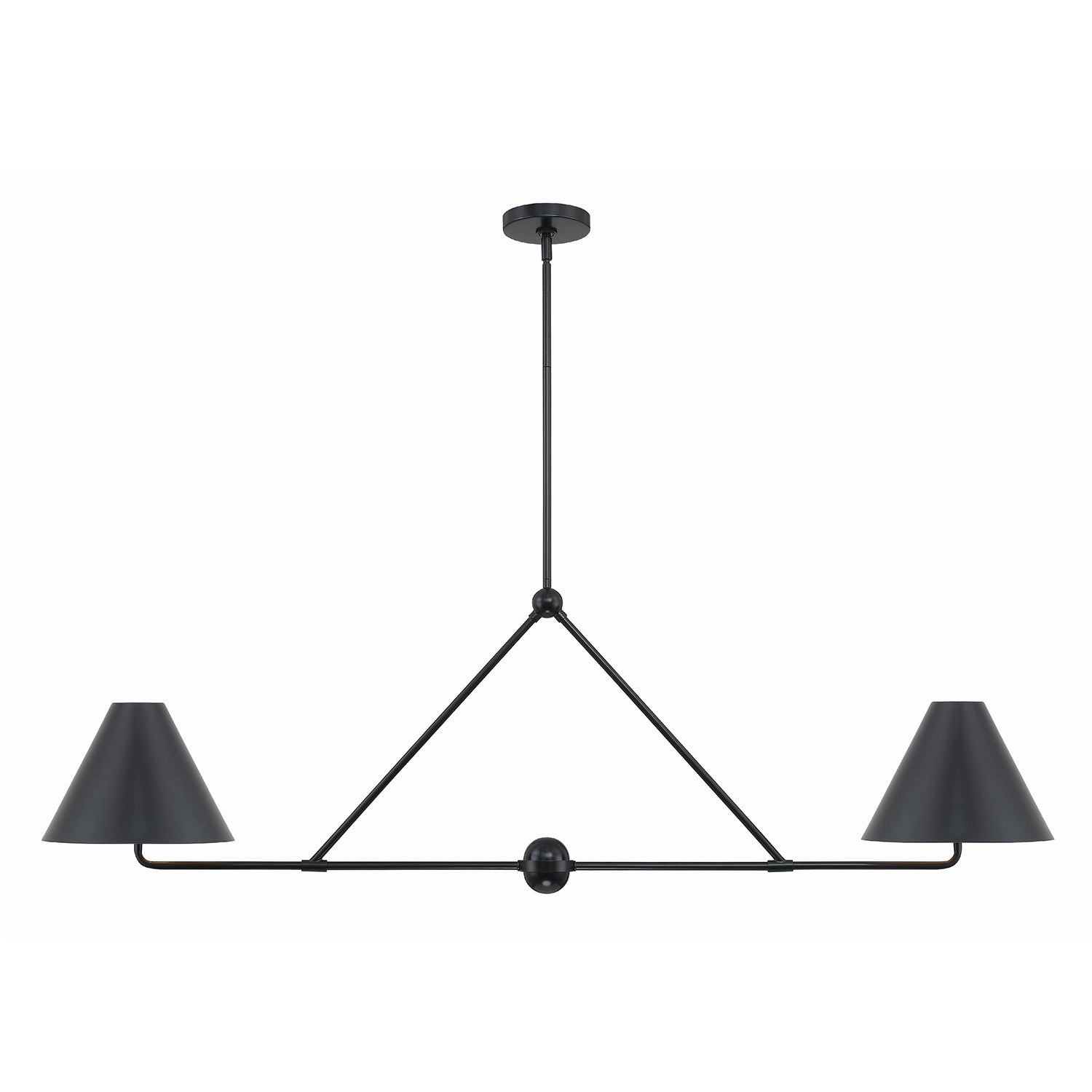 Crystorama Xavier XAV-B9307-MK – 54 Inch – 4 Light – Chandelier – Matte Black – Damp Rated