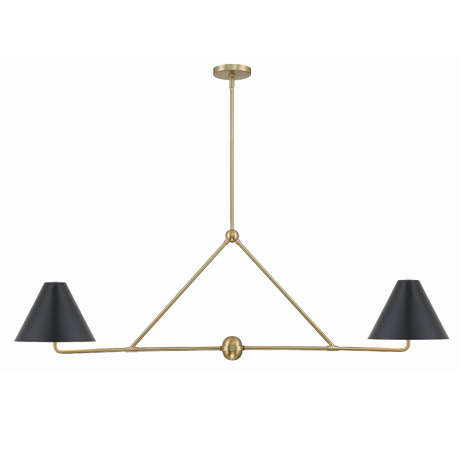 Crystorama Xavier XAV-B9307-VG – 54 Inch – 4 Light – Chandelier – Vibrant Gold – Damp Rated