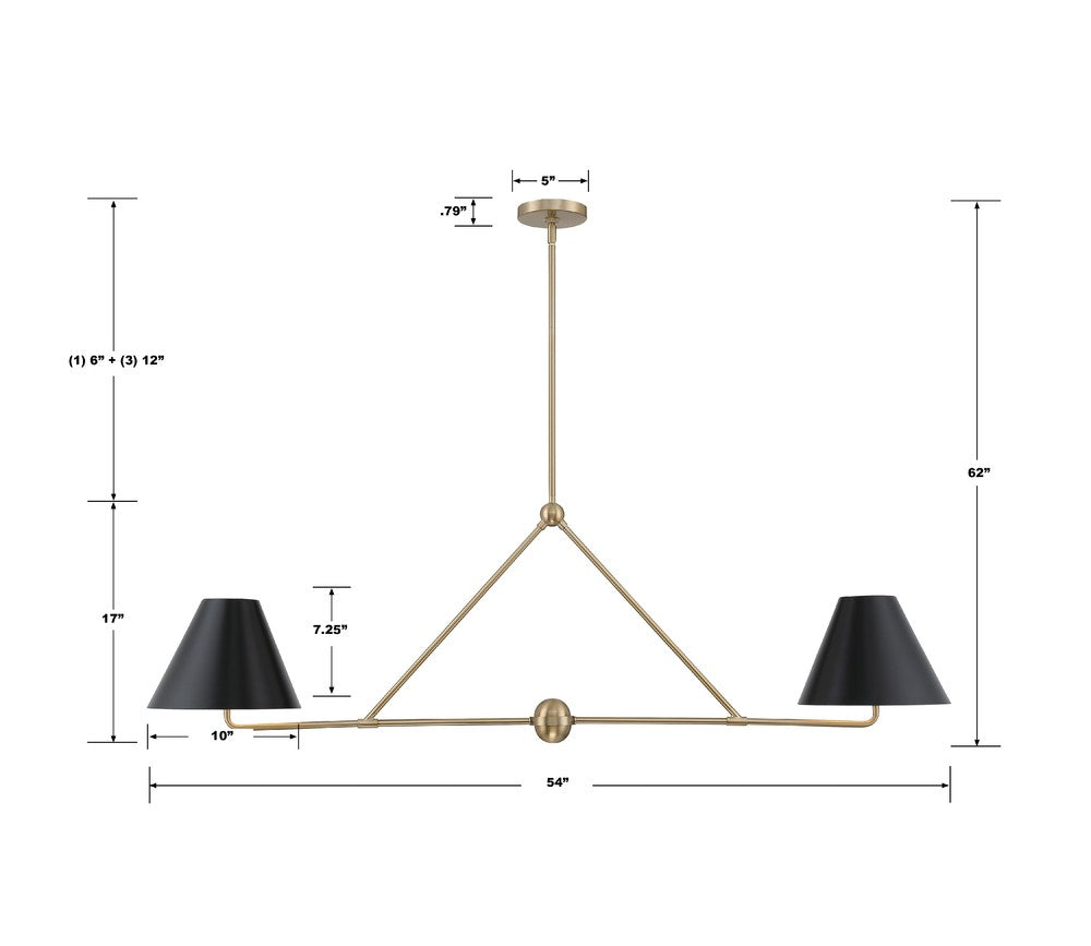 Crystorama XAVIER XAV-B9307-VG Chandelier Modern - Vibrant Gold