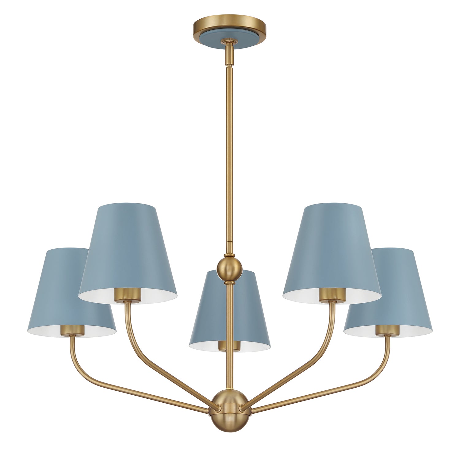 Crystorama Xavier XAV-B9315-VG-BL – 28 Inch – 5 Light – Chandelier – Vibrant Gold – Damp Rated