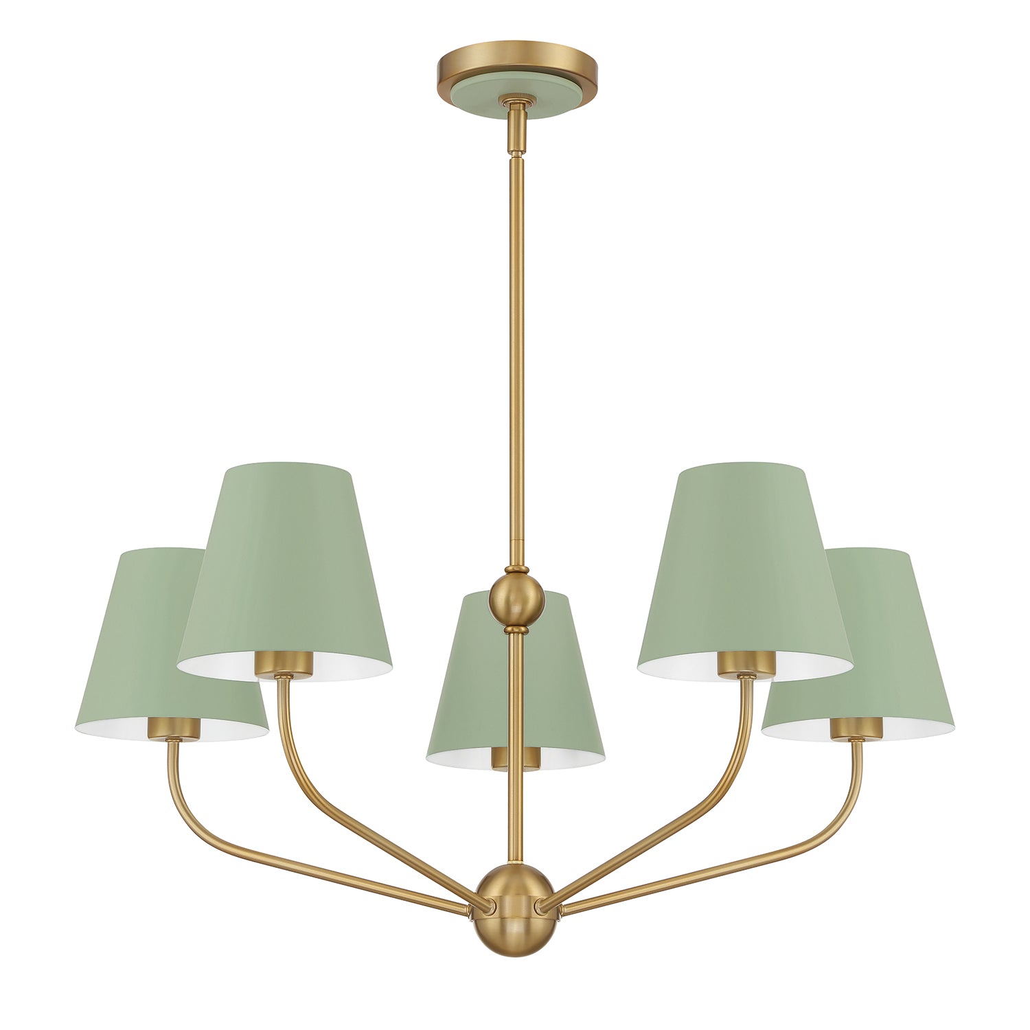 Crystorama Xavier XAV-B9315-VG-GR – 28 Inch – 5 Light – Chandelier – Vibrant Gold – Damp Rated