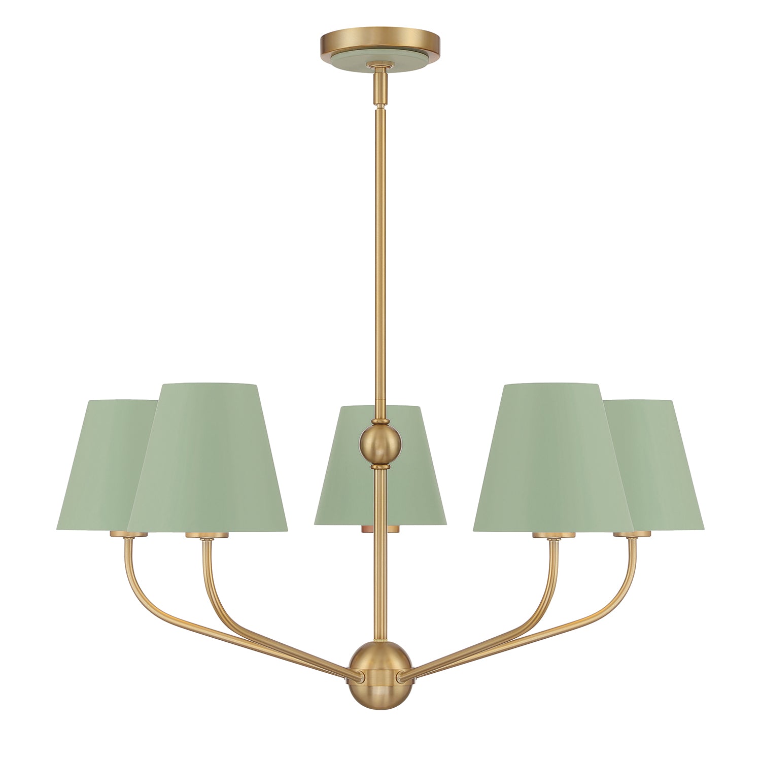 Crystorama Xavier XAV-B9315-VG-GR – 28 Inch – 5 Light – Chandelier – Vibrant Gold – Damp Rated