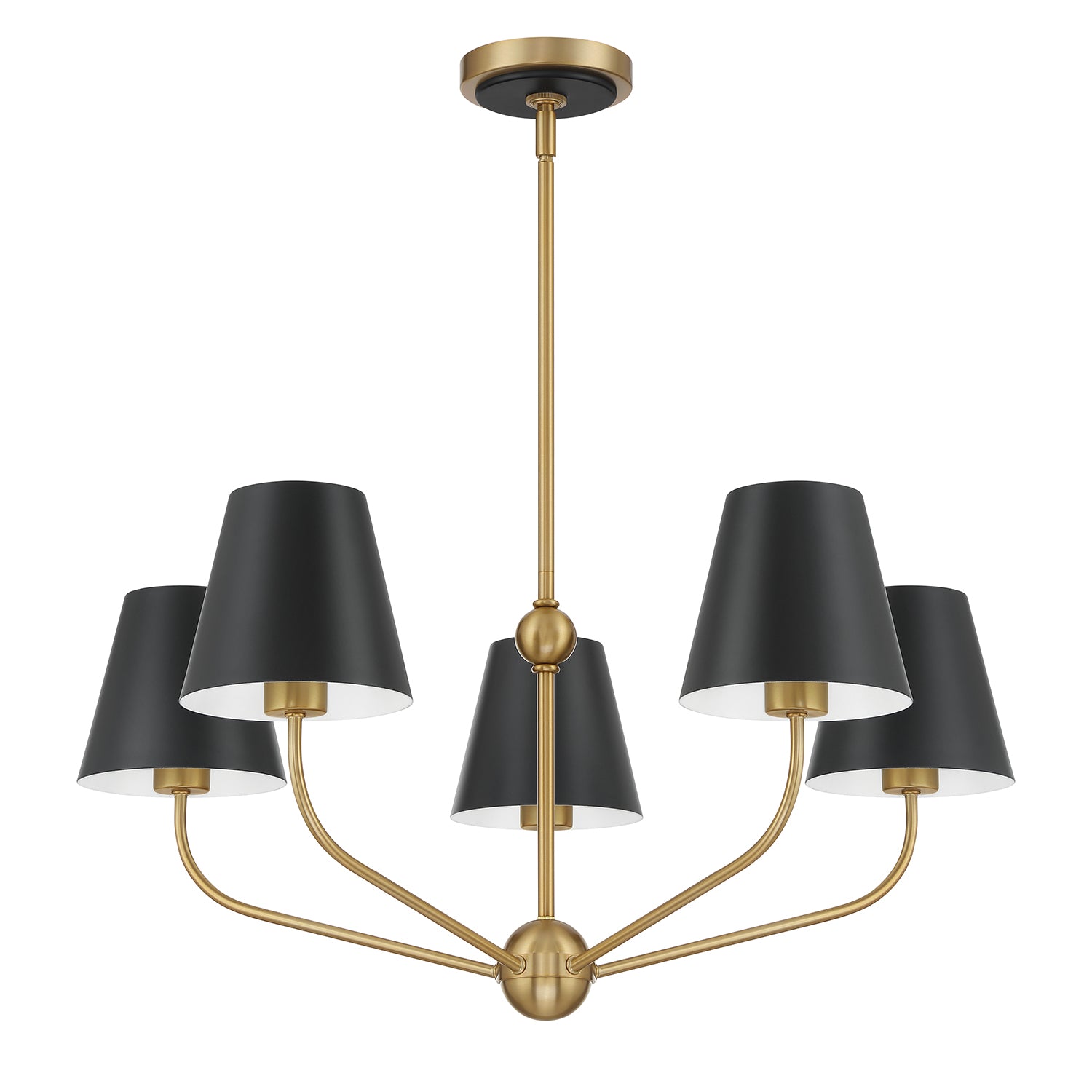 Crystorama Xavier XAV-B9315-VG-MK – 28 Inch – 5 Light – Chandelier – Vibrant Gold – Damp Rated