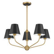 Crystorama Xavier XAV-B9315-VG-MK – 28 Inch – 5 Light – Chandelier – Vibrant Gold – Damp Rated