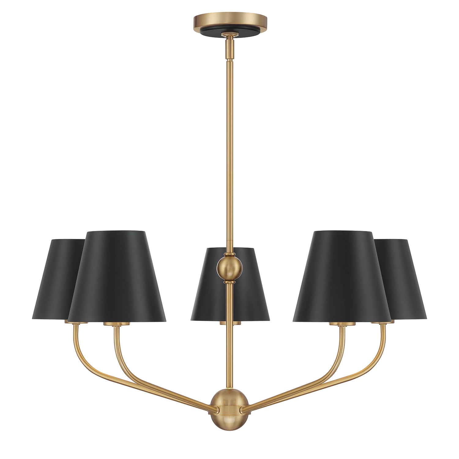 Crystorama Xavier XAV-B9315-VG-MK – 28 Inch – 5 Light – Chandelier – Vibrant Gold – Damp Rated