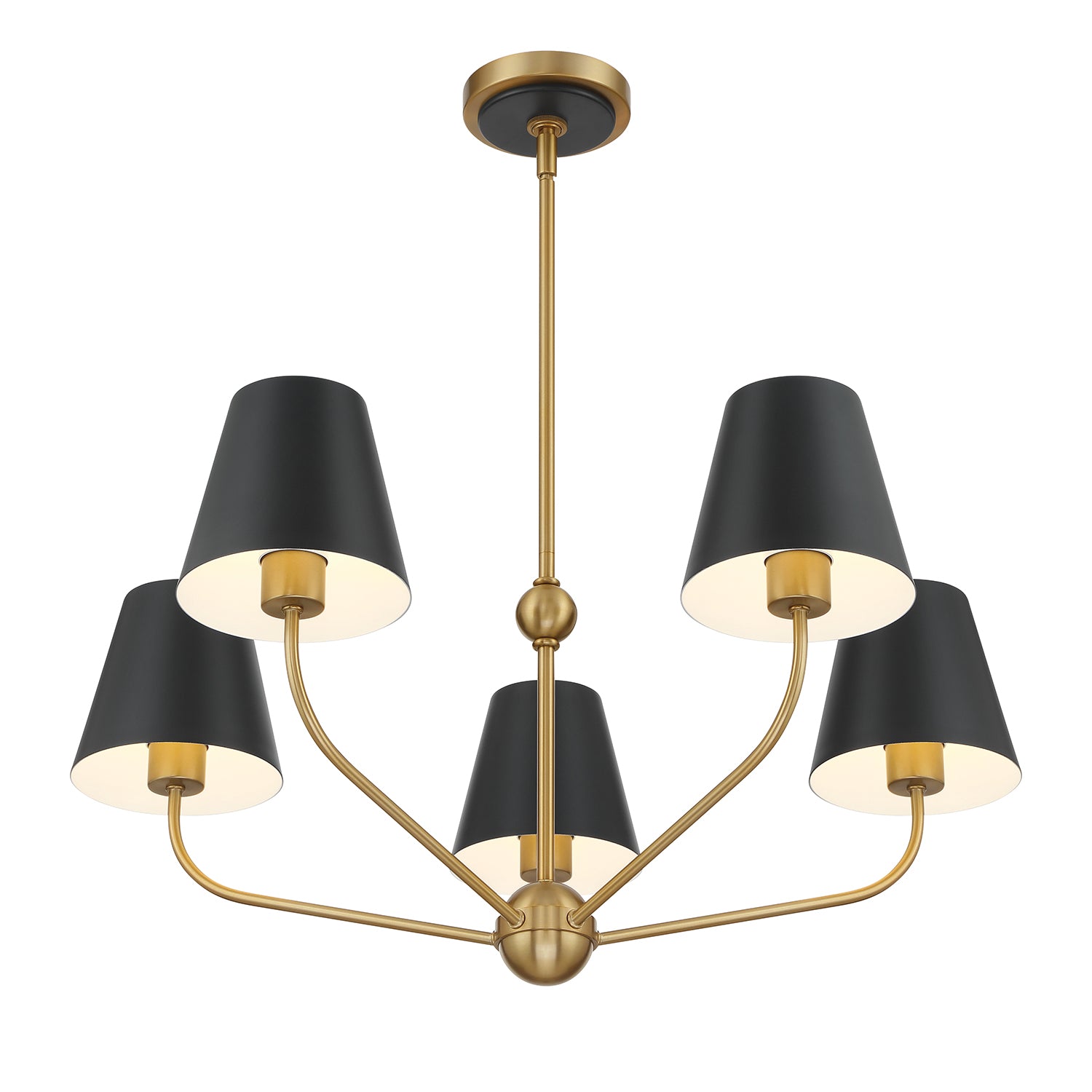 Crystorama Xavier XAV-B9315-VG-MK – 28 Inch – 5 Light – Chandelier – Vibrant Gold – Damp Rated