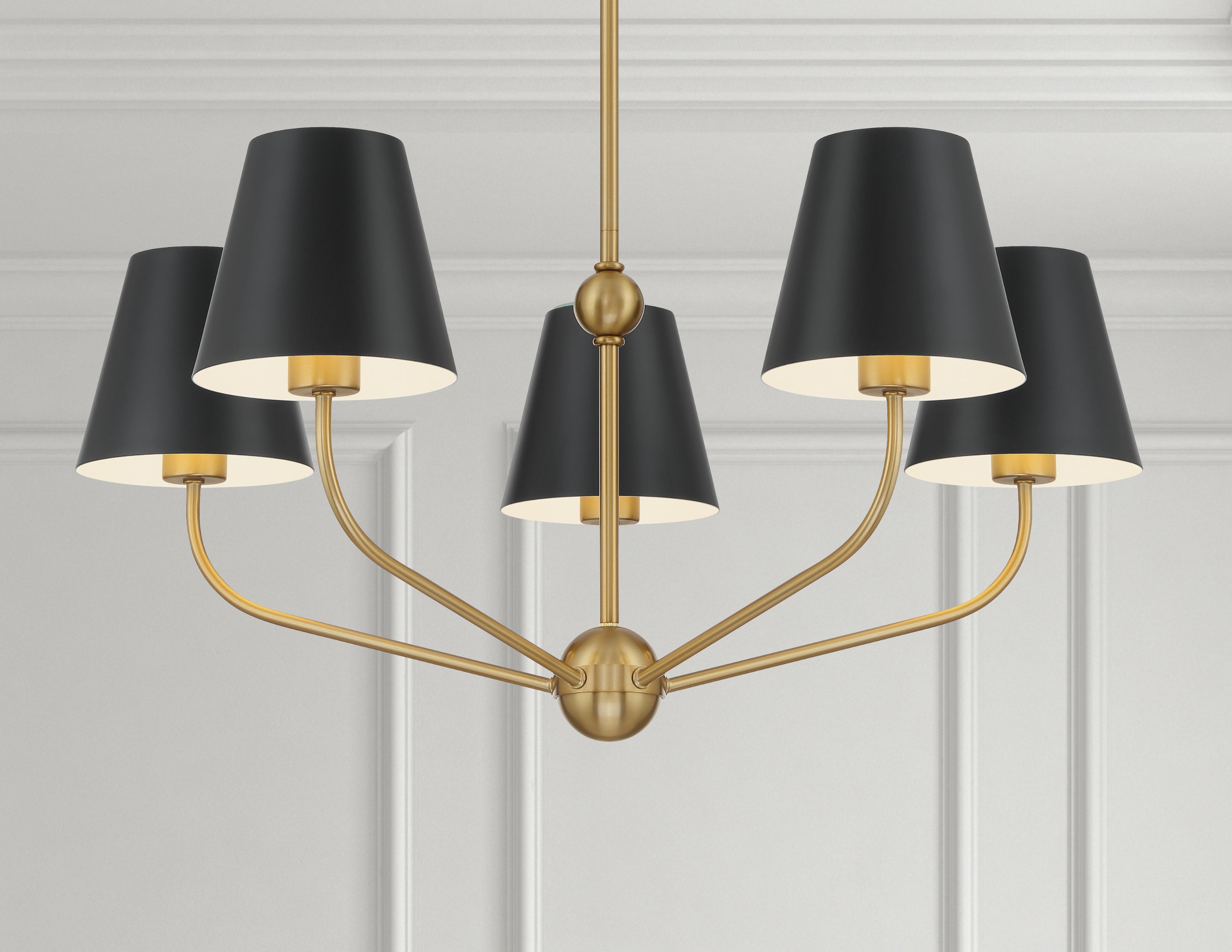 Crystorama Xavier XAV-B9315-VG-MK – 28 Inch – 5 Light – Chandelier – Vibrant Gold – Damp Rated