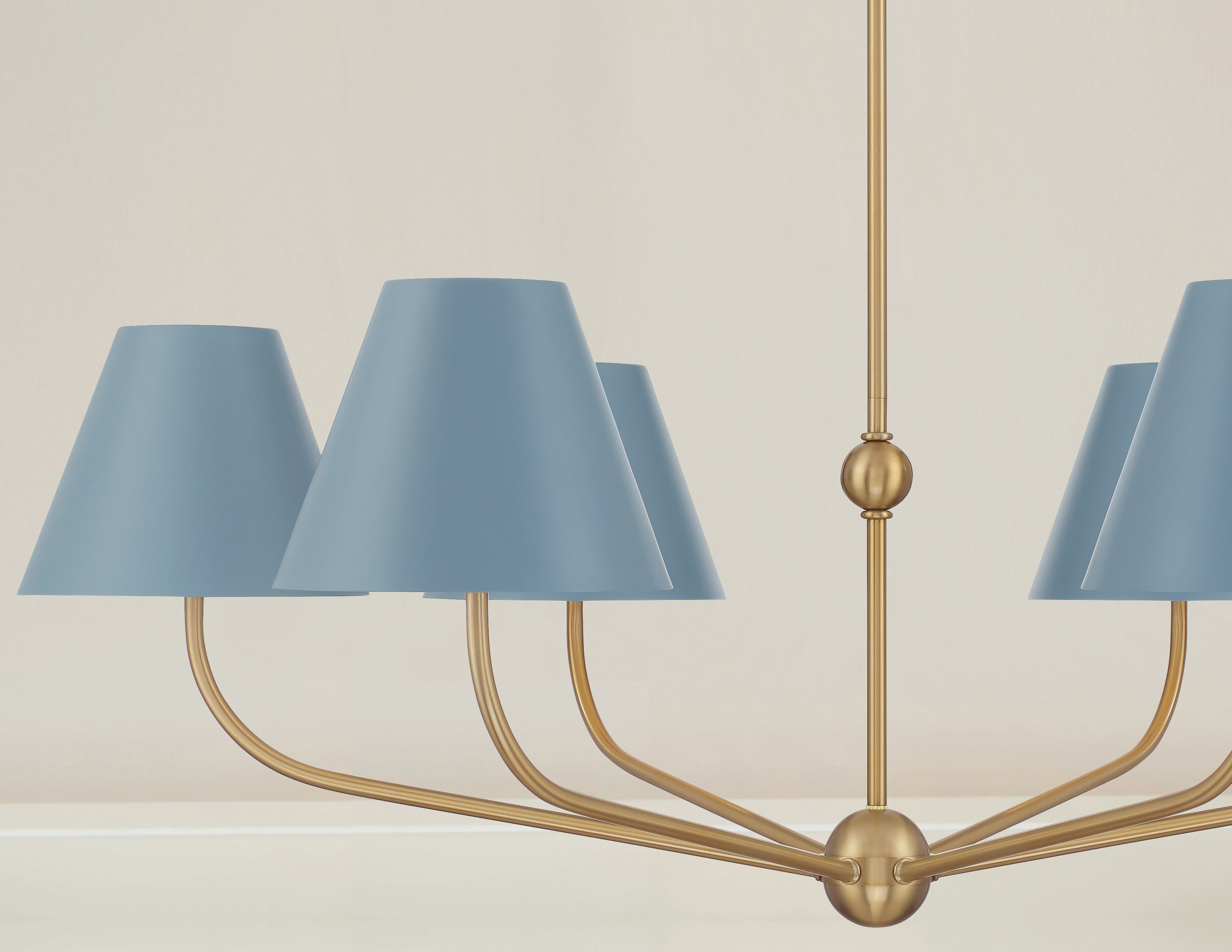 Crystorama Xavier XAV-B9316-VG-BL – 40 Inch – 6 Light – Chandelier – Vibrant Gold – Damp Rated