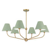 Crystorama Xavier XAV-B9316-VG-GR – 40 Inch – 6 Light – Chandelier – Vibrant Gold – Damp Rated