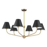 Crystorama Xavier XAV-B9316-VG-MK – 40 Inch – 6 Light – Chandelier – Vibrant Gold – Damp Rated