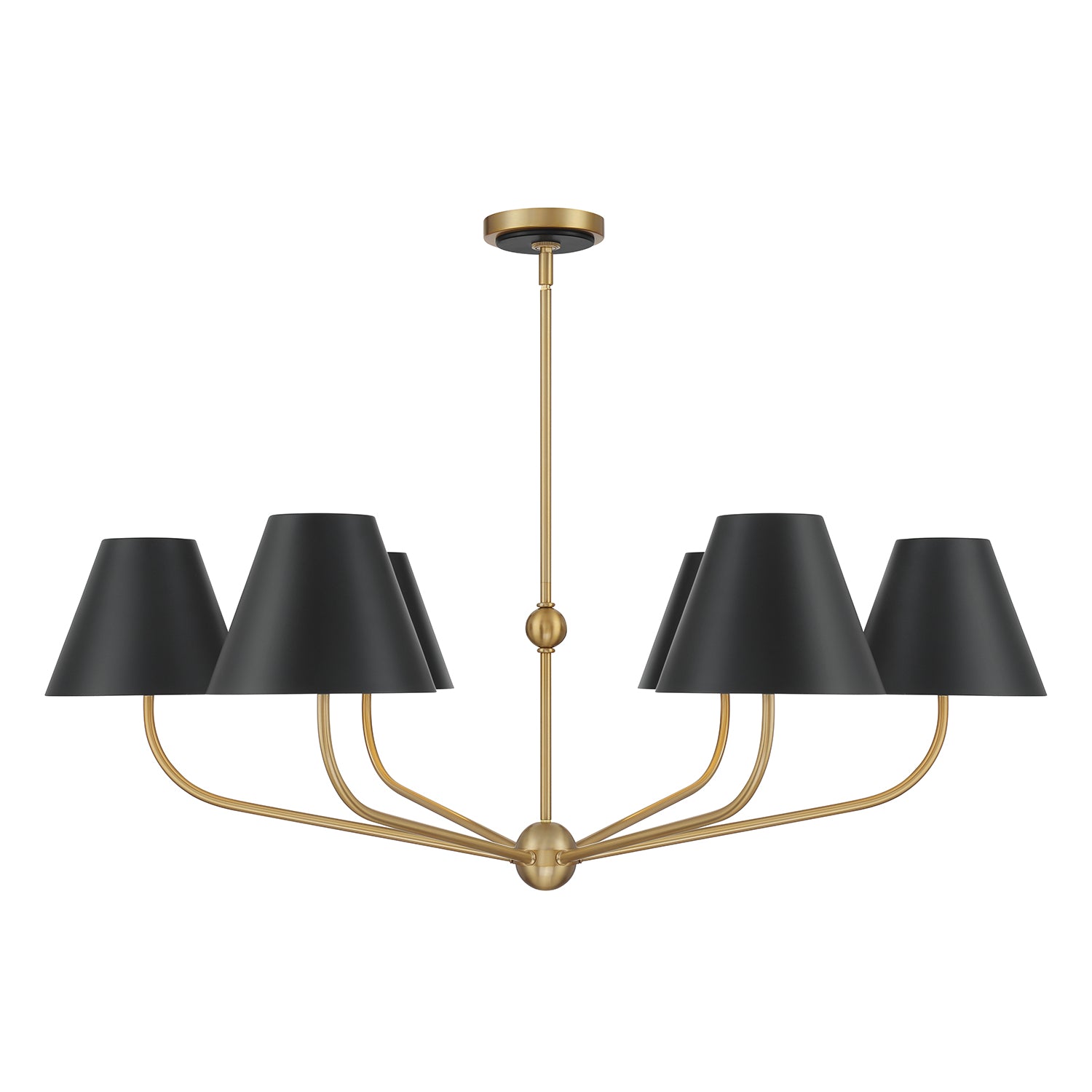 Crystorama Xavier XAV-B9316-VG-MK – 40 Inch – 6 Light – Chandelier – Vibrant Gold – Damp Rated