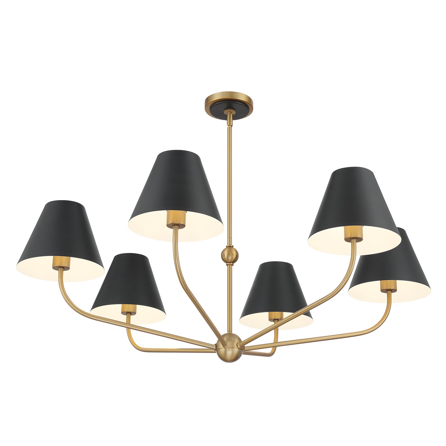 Crystorama Xavier XAV-B9316-VG-MK – 40 Inch – 6 Light – Chandelier – Vibrant Gold – Damp Rated