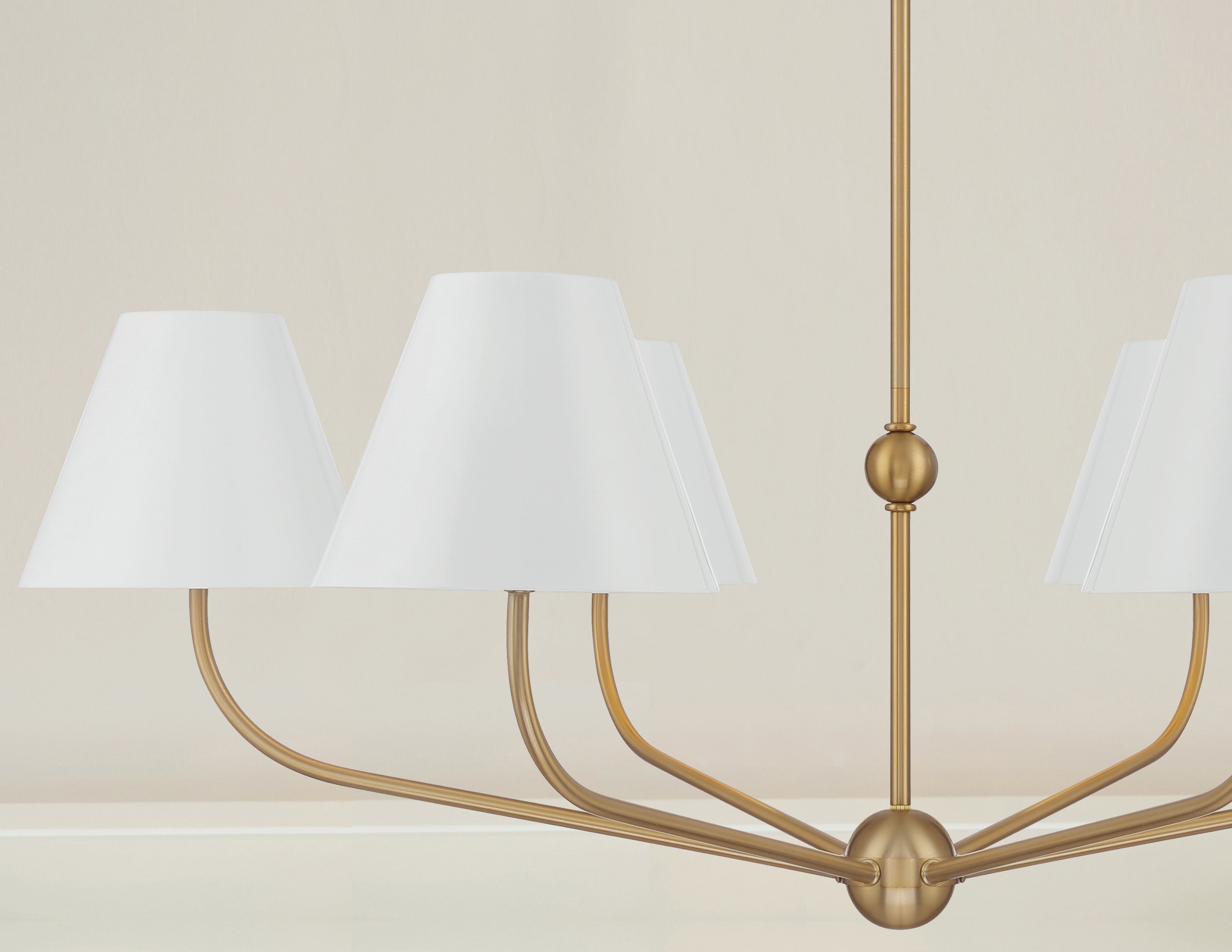 Crystorama Xavier XAV-B9316-VG-WH – 40 Inch – 6 Light – Chandelier – Vibrant Gold – Damp Rated