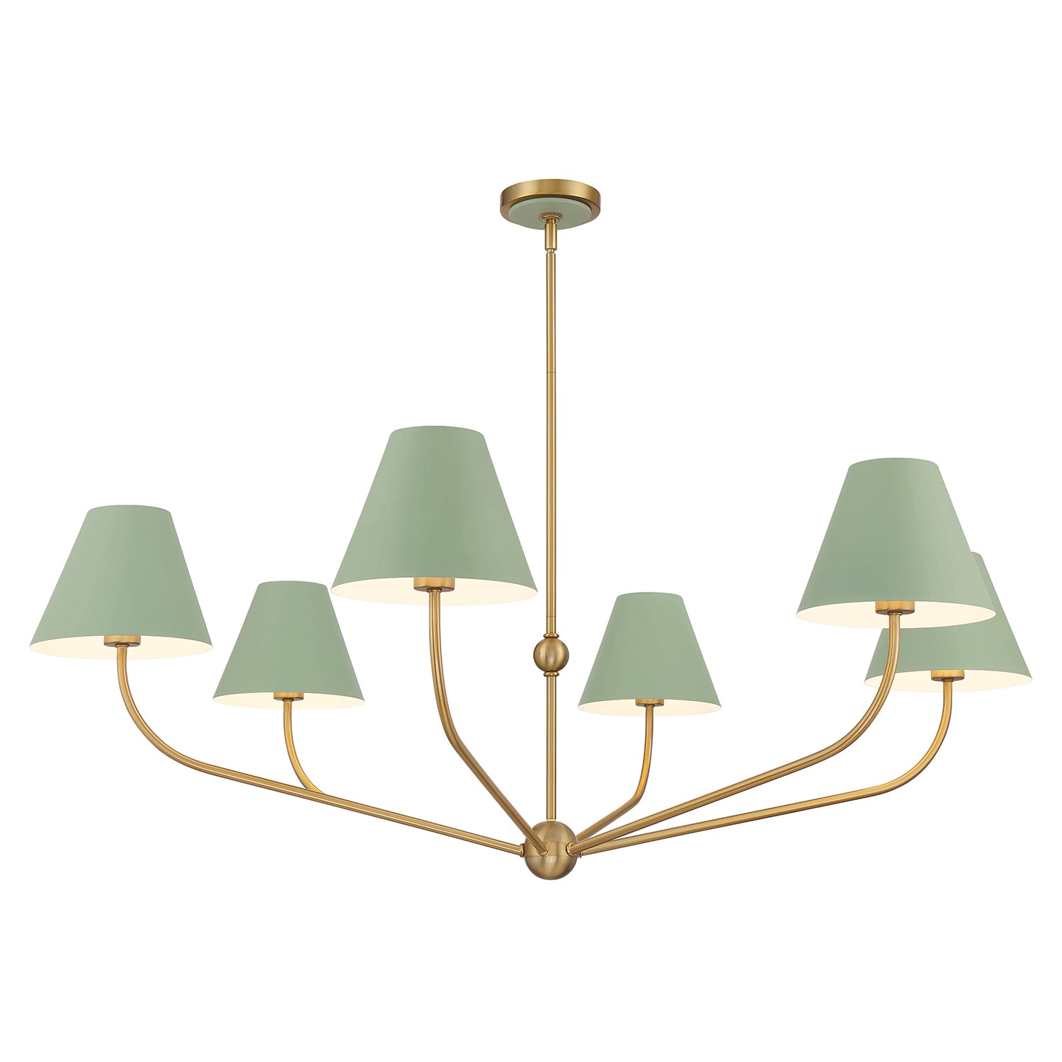 Crystorama Xavier XAV-B9319-VG-GR – 48 Inch – 6 Light – Chandelier – Vibrant Gold – Damp Rated