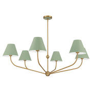 Crystorama Xavier XAV-B9319-VG-GR – 48 Inch – 6 Light – Chandelier – Vibrant Gold – Damp Rated