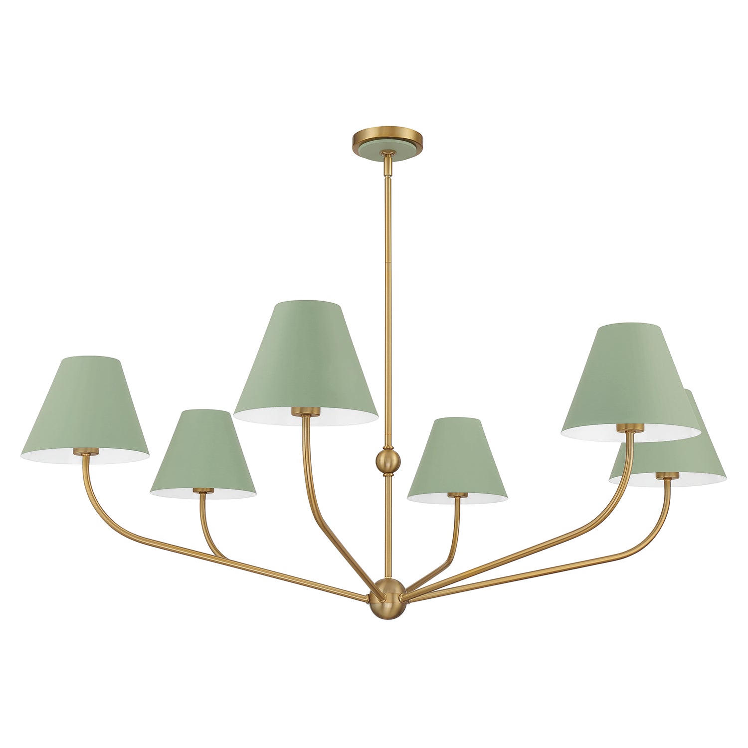 Crystorama Xavier XAV-B9319-VG-GR – 48 Inch – 6 Light – Chandelier – Vibrant Gold – Damp Rated