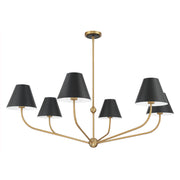 Crystorama Xavier XAV-B9319-VG-MK – 48 Inch – 6 Light – Chandelier – Vibrant Gold – Damp Rated